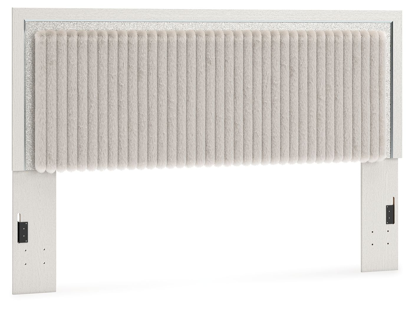Zuraleus – King Upholstered Panel Headboard – White