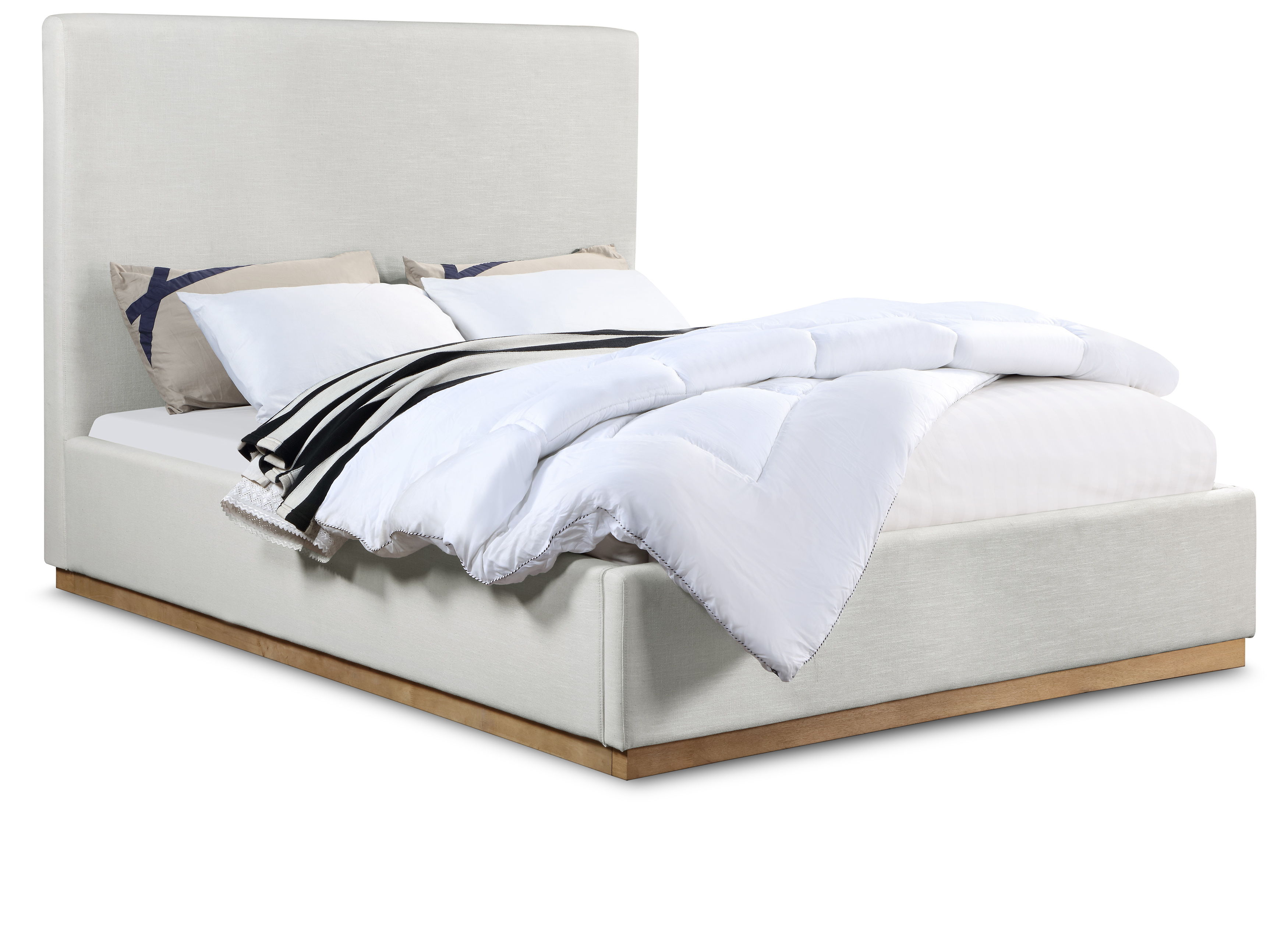 Alfie - King Bed - Cream