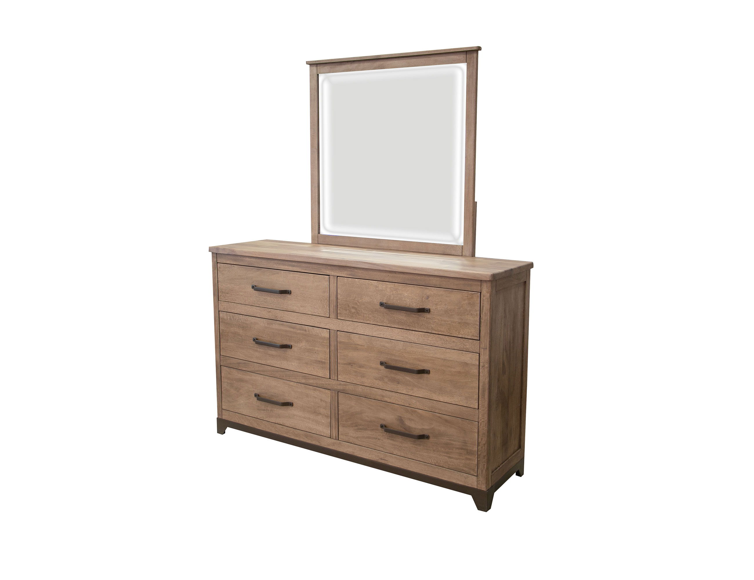 International Furniture Direct Natural Parota - Mirror - Brown Cappuccino