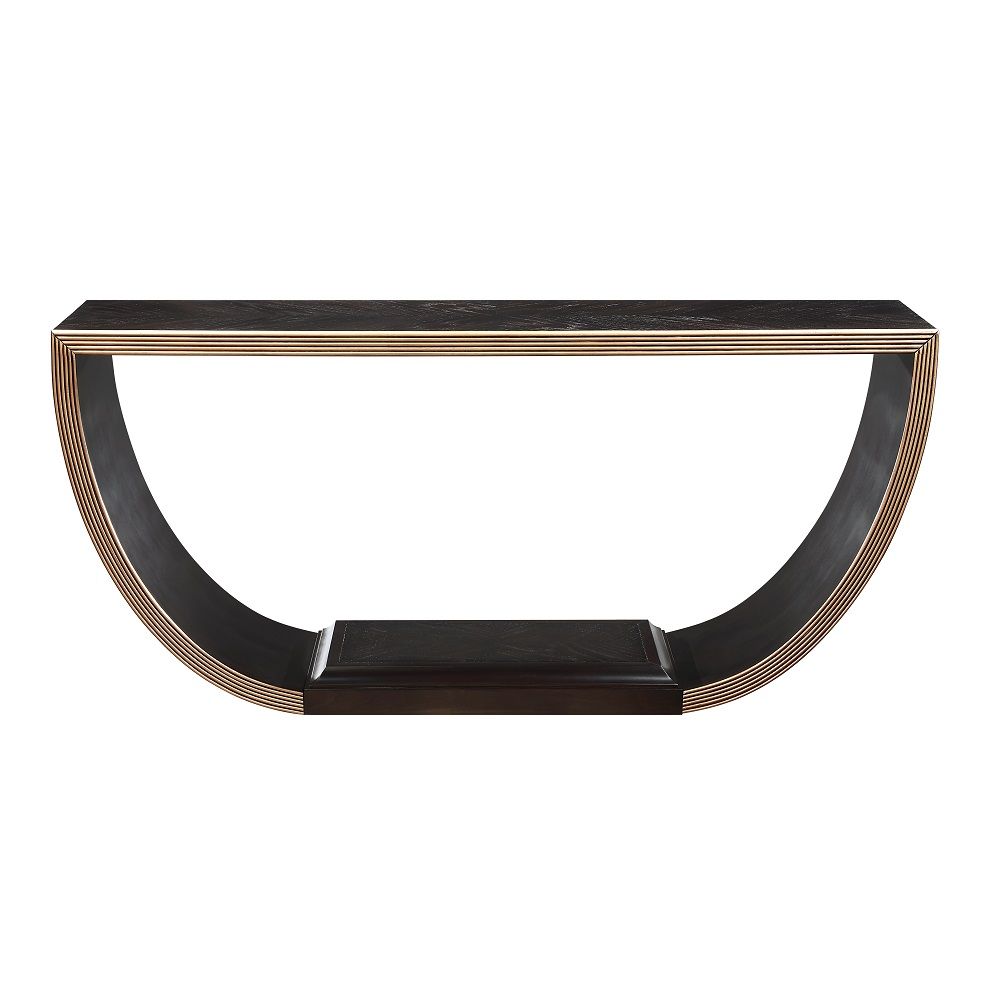 Maceo - Console Table - Black & Gold, black, view 5