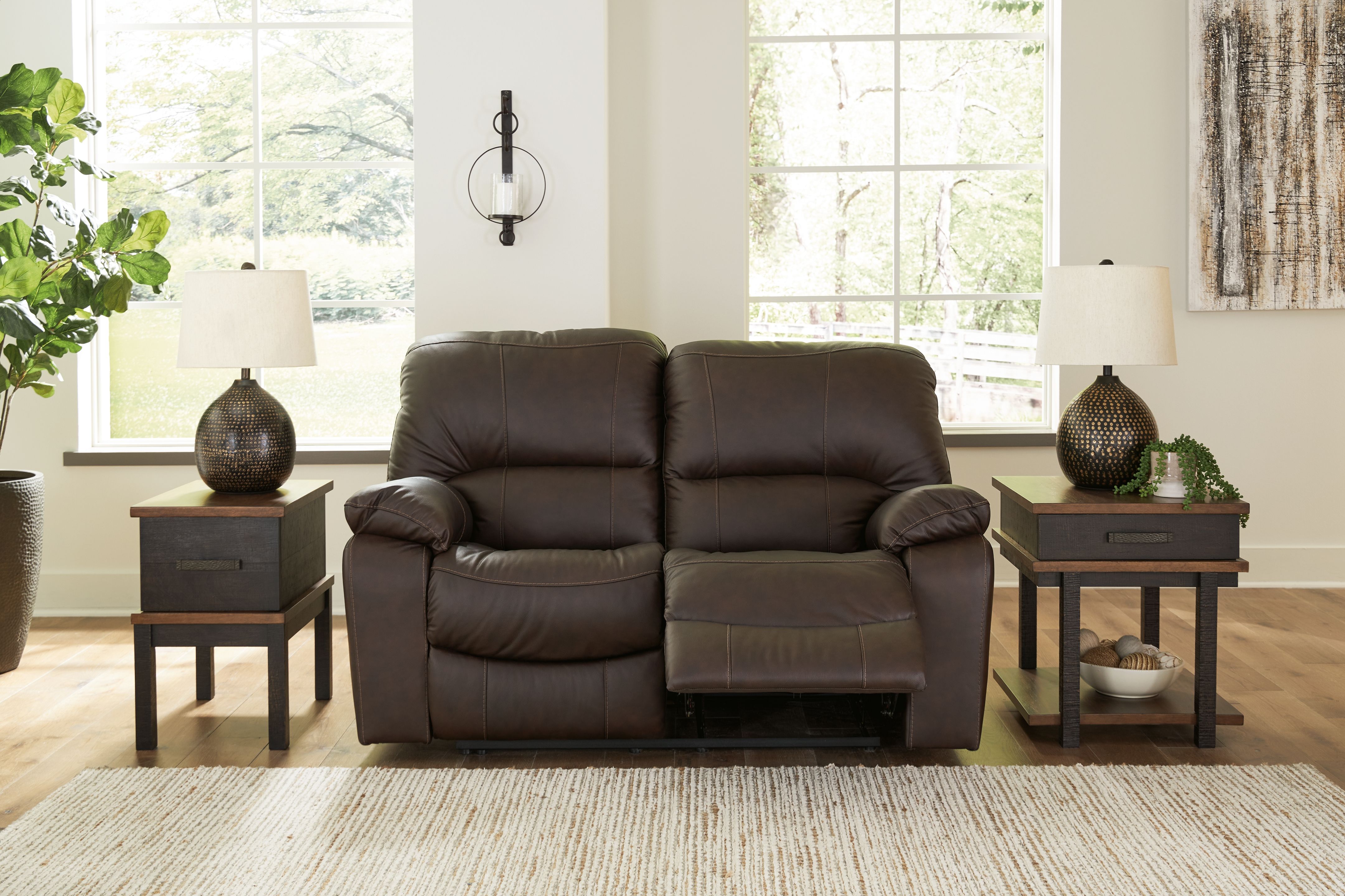 Leesworth - Reclining Power Loveseat - Dark Brown