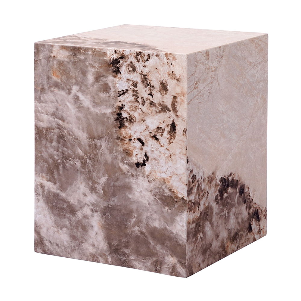 Fultan - End Table - Engineered Stone, pink, view 2