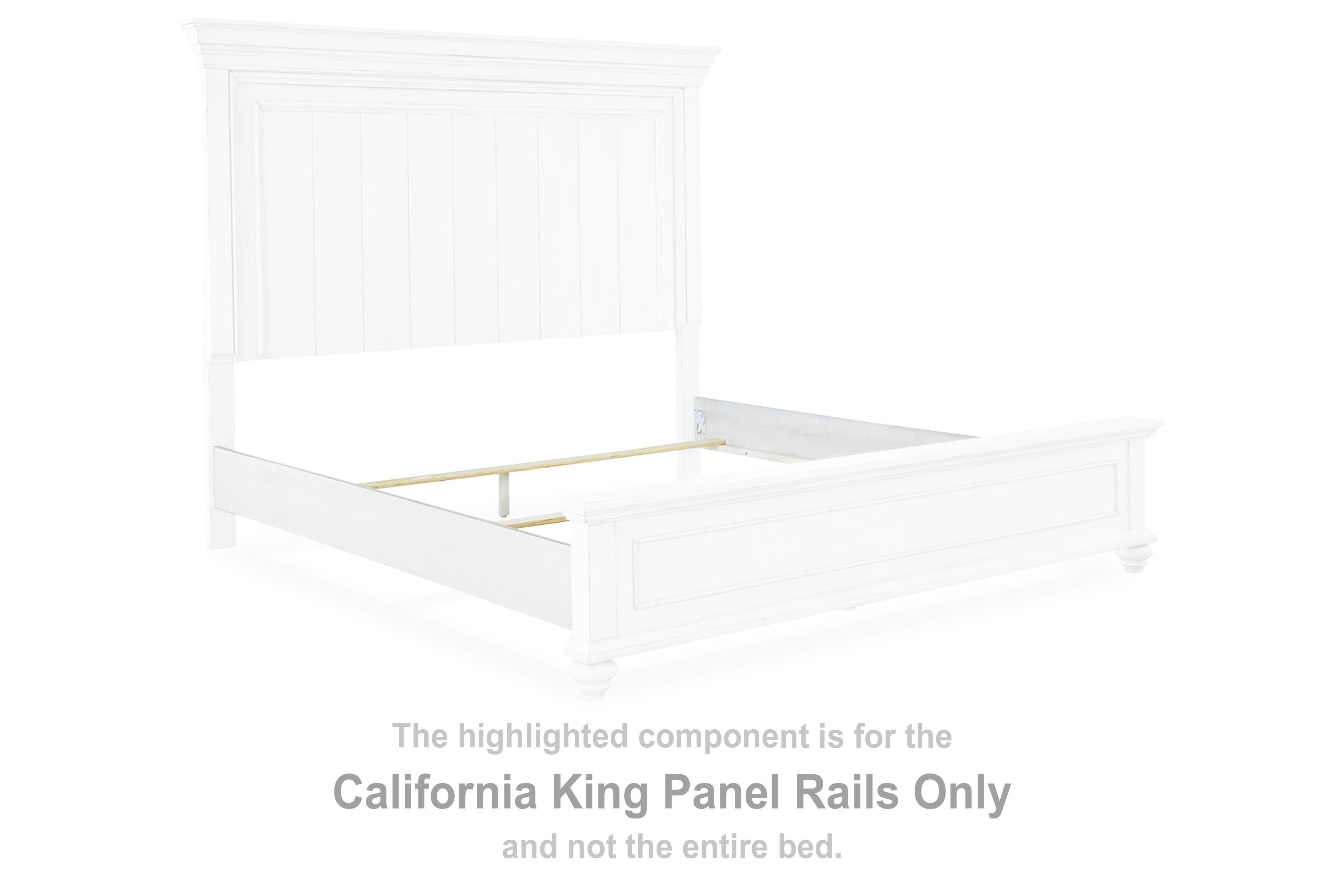 Kanwyn – Cal King Panel Rails – Whitewash