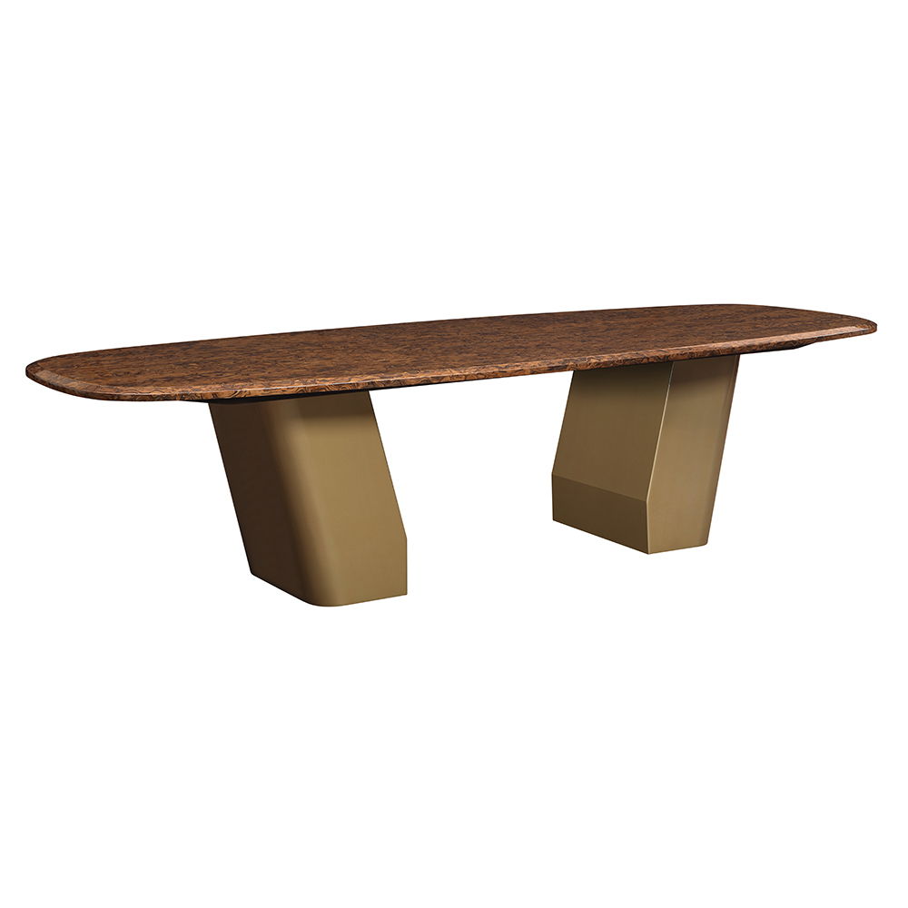 Jamonica - Dining Table - Brown / Gold, dark brown, view 7