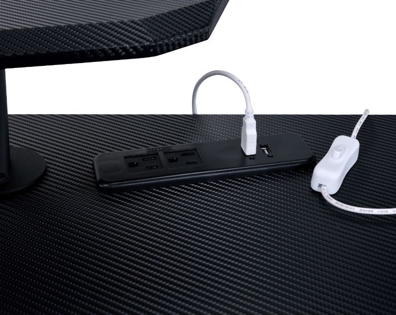 Vildre - Gaming Desk With USB - Black, black, view 7