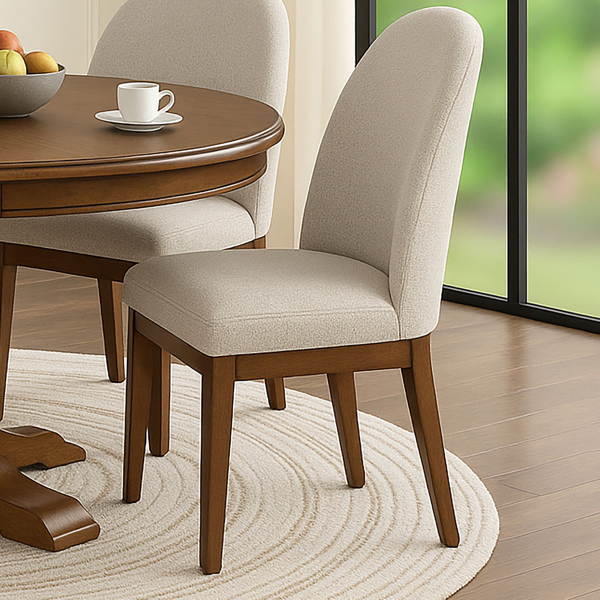Sunset - Upholstered Chair (Set of 2) - Brown, light brown