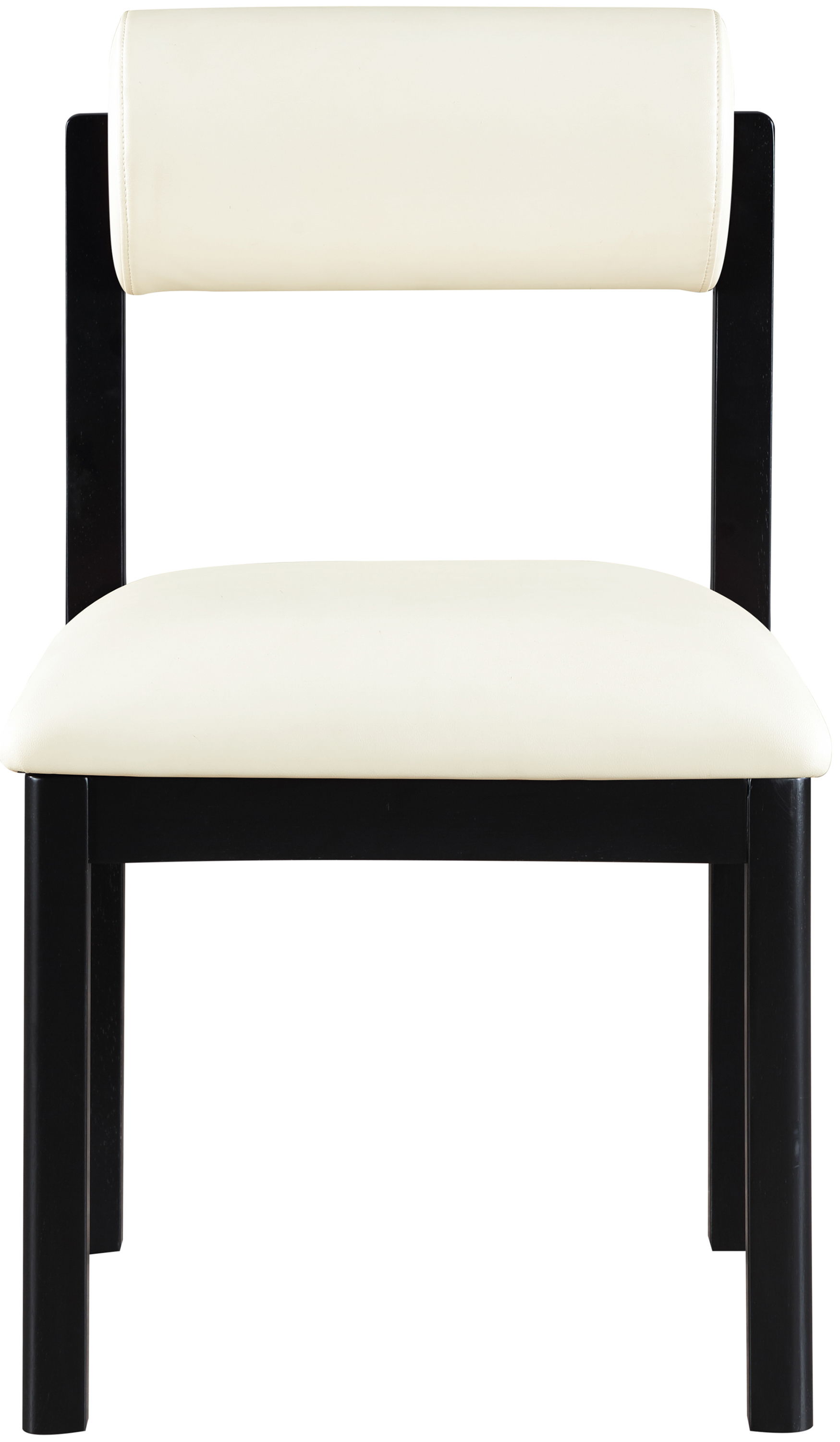 Roundhill - Vegan Leather Dining Chair (Set of 2) - Cream