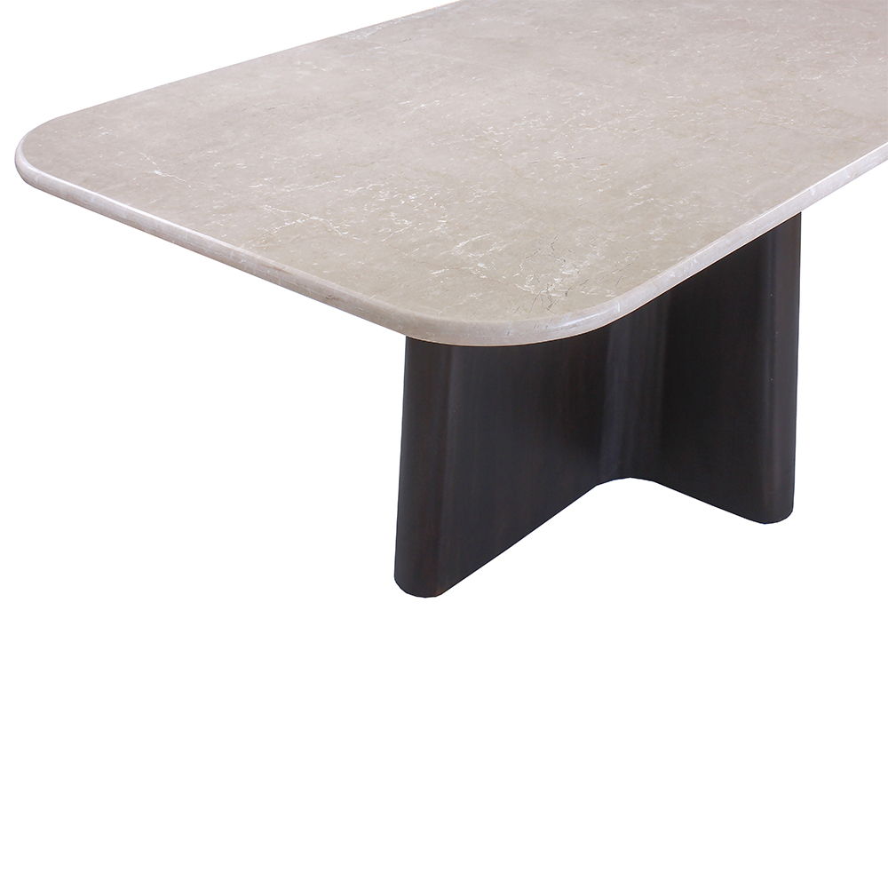 Jacory - Dining Table With Bottocino Marble Top - Espresso, dark brown, view 5