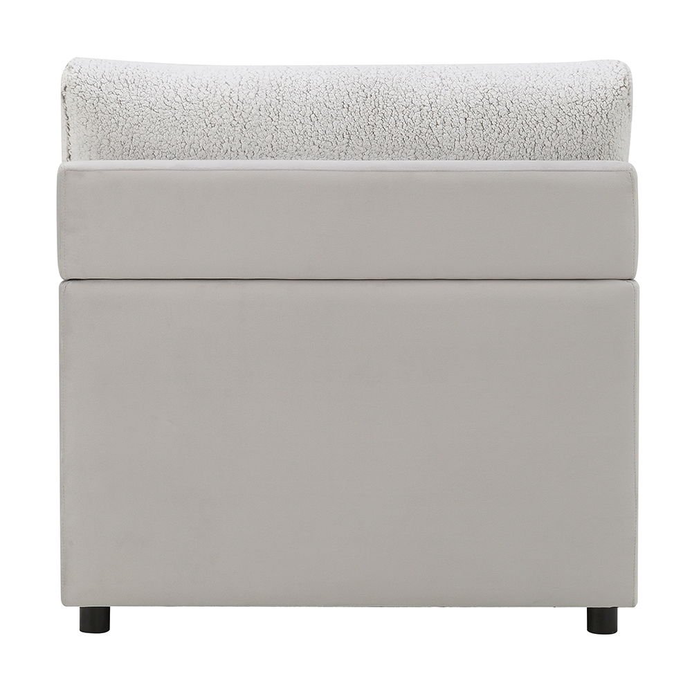 Tarrance - Modular Armless Chair - Gray, light gray, view 5