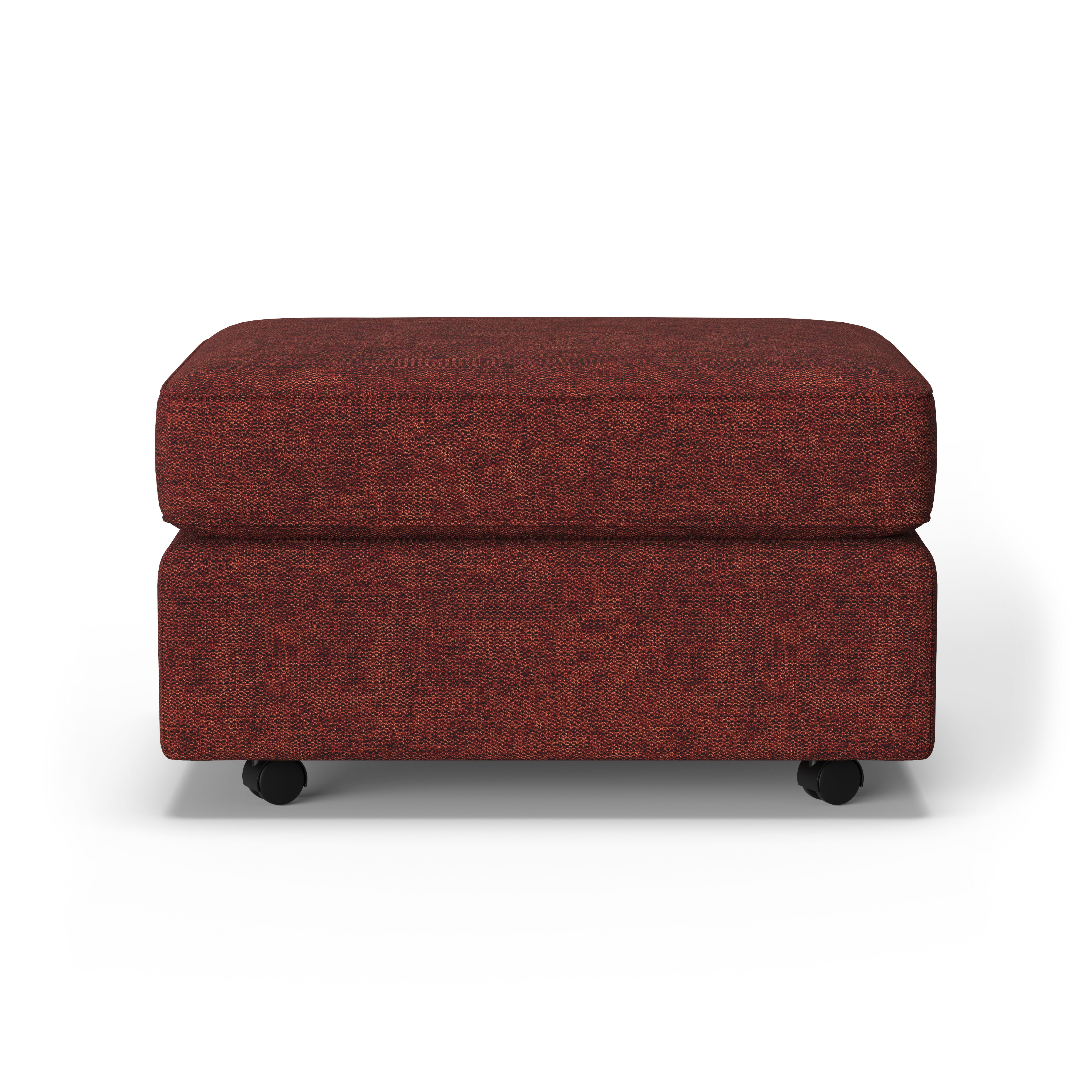 Vail - Fabric Ottoman, dark gray, view 3