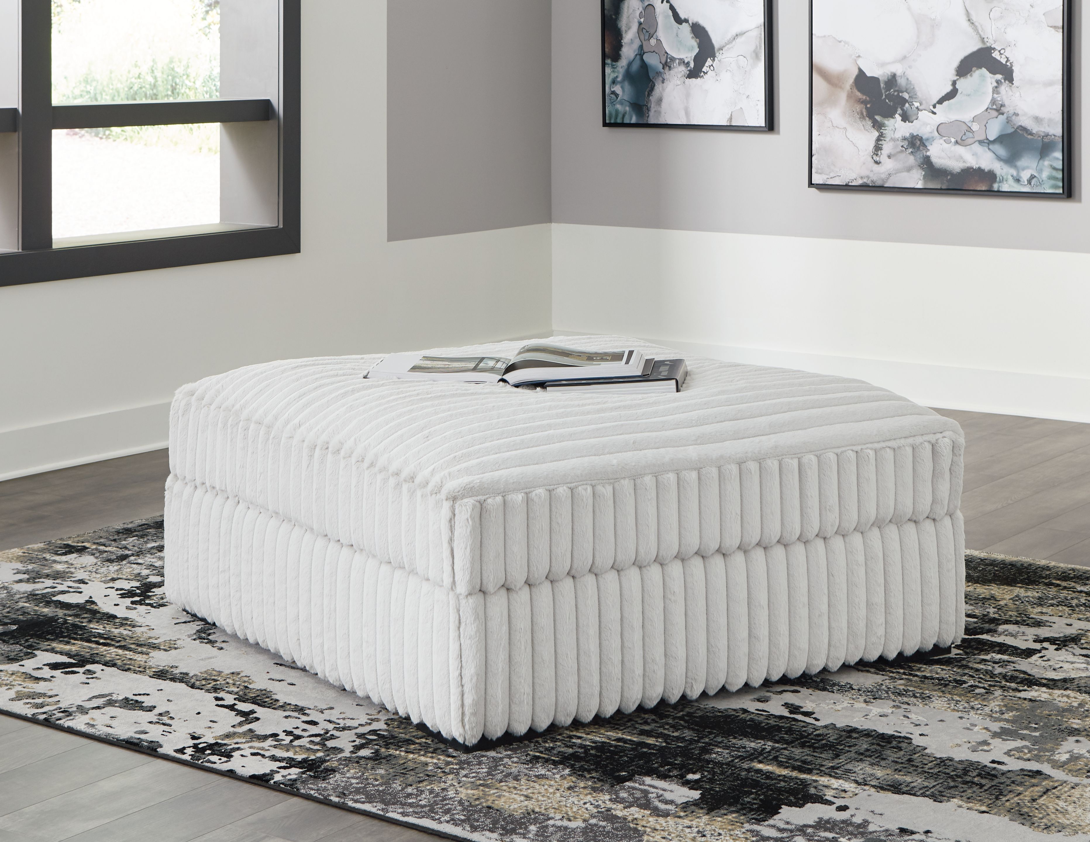 Ashley Furniture Stupendous - Oversized Accent Ottoman - Alloy - Image 2