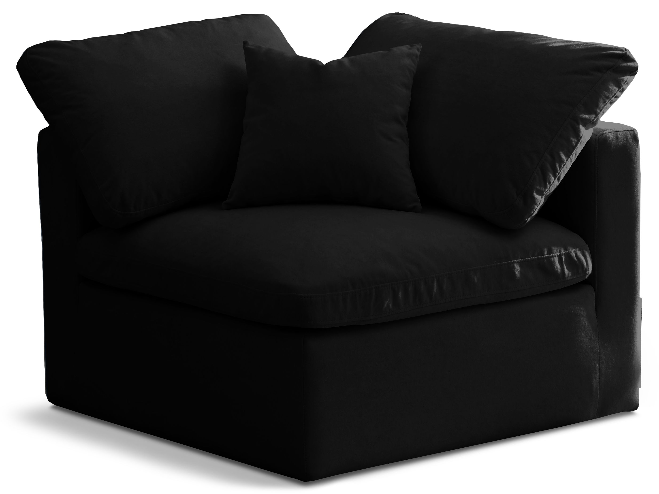 Plush - Corner Chair - Black
