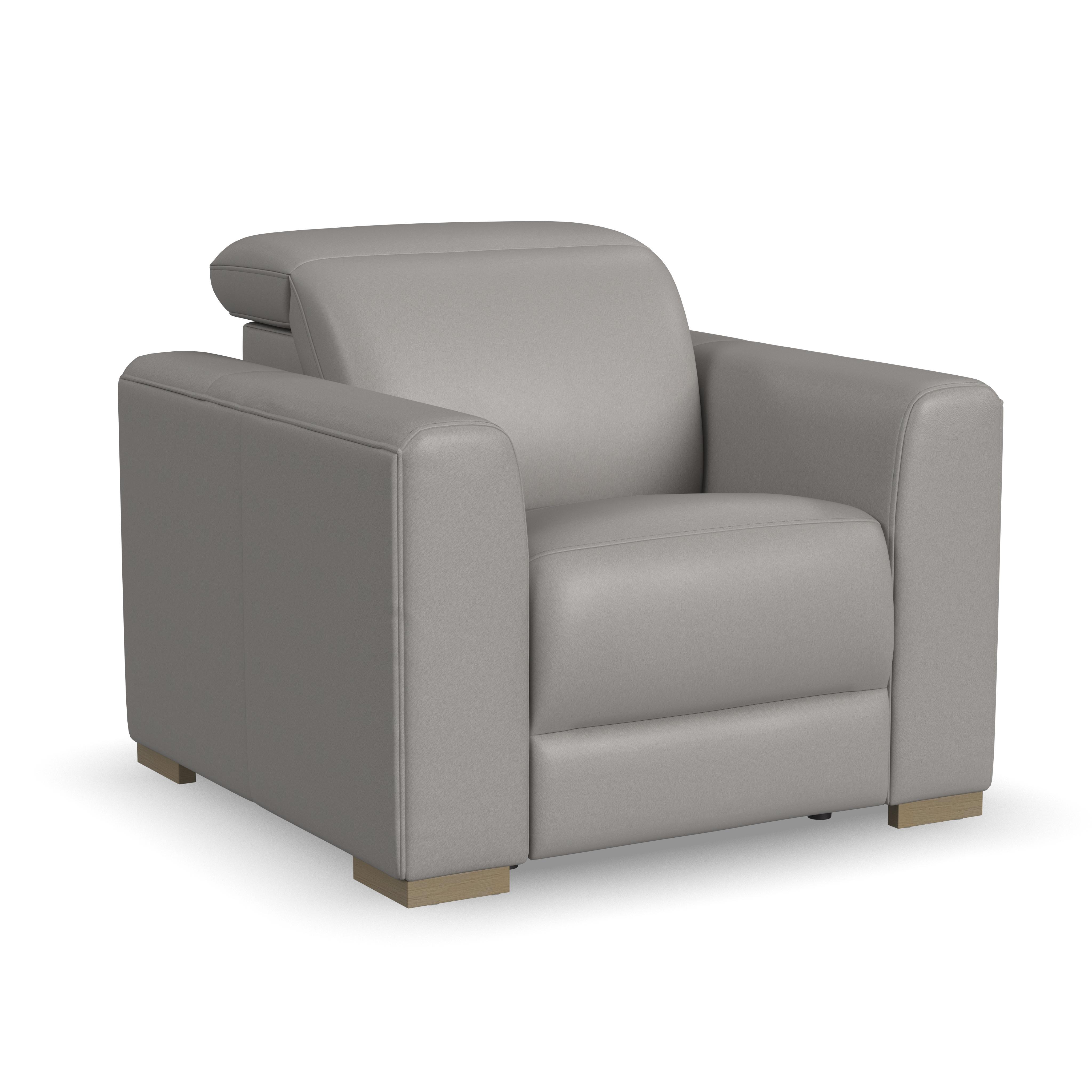 Aurora - Power Recliner With Power Headrest - Ash, gray