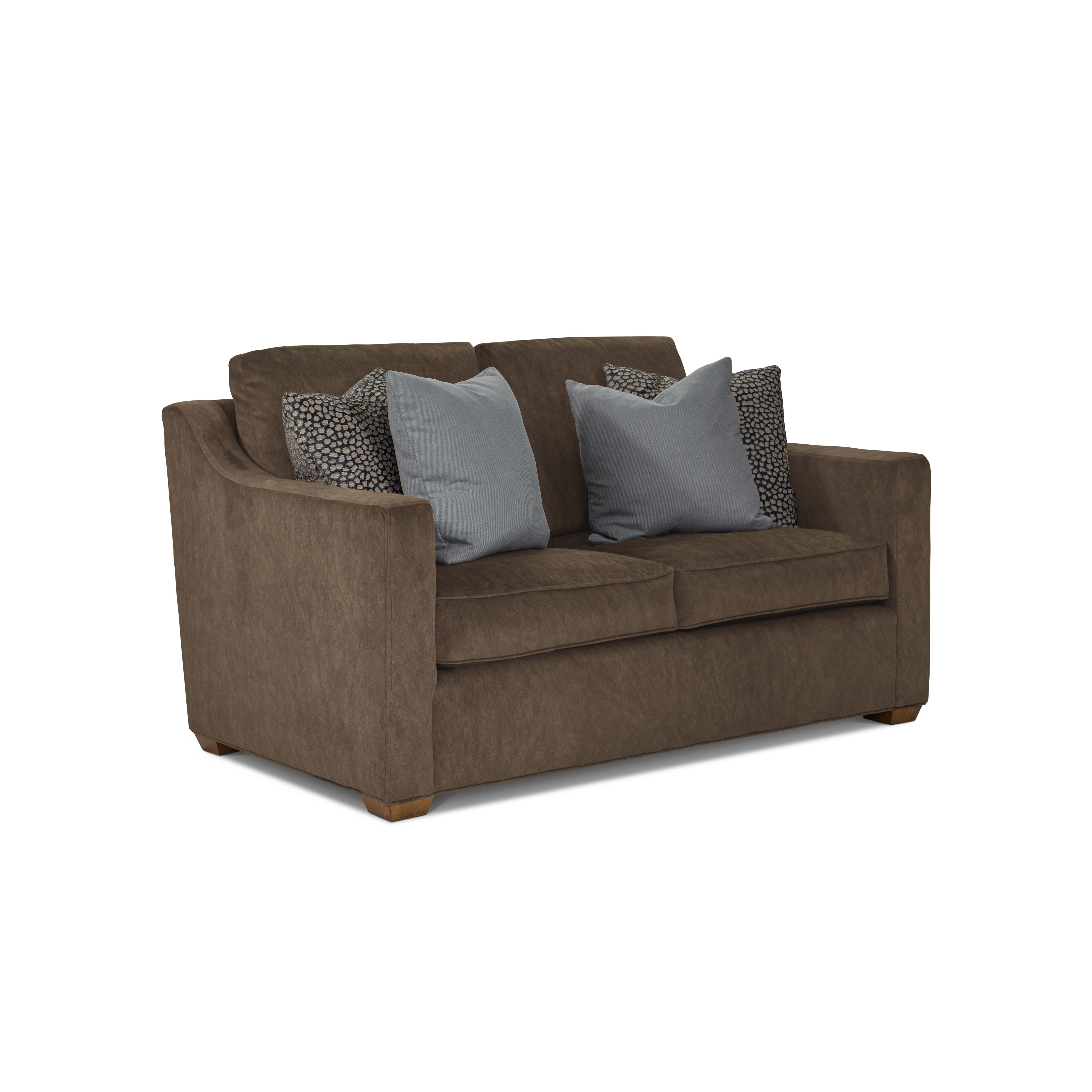 Milo - Fabric Loveseat, dark brown