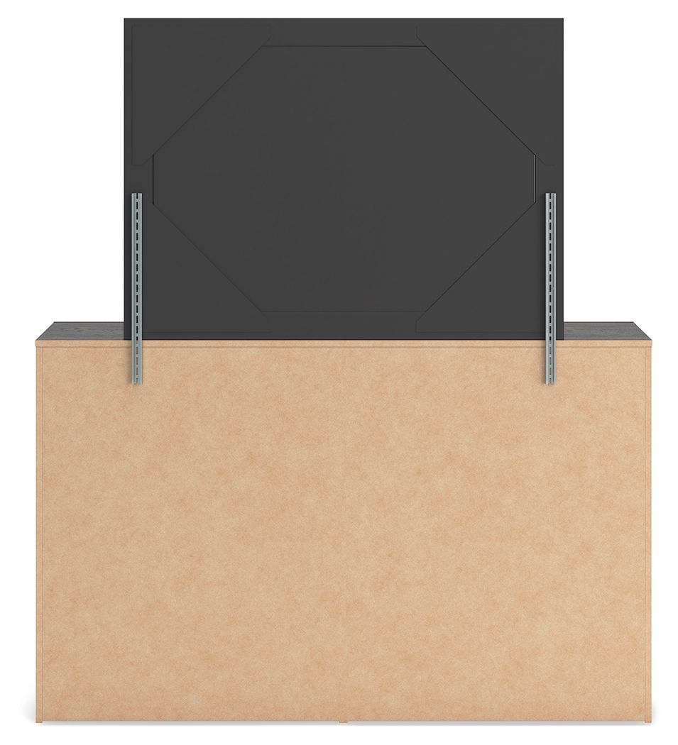 Ashley Furniture Hollivern - Dresser And Mirror - Dark Gray - Image 6