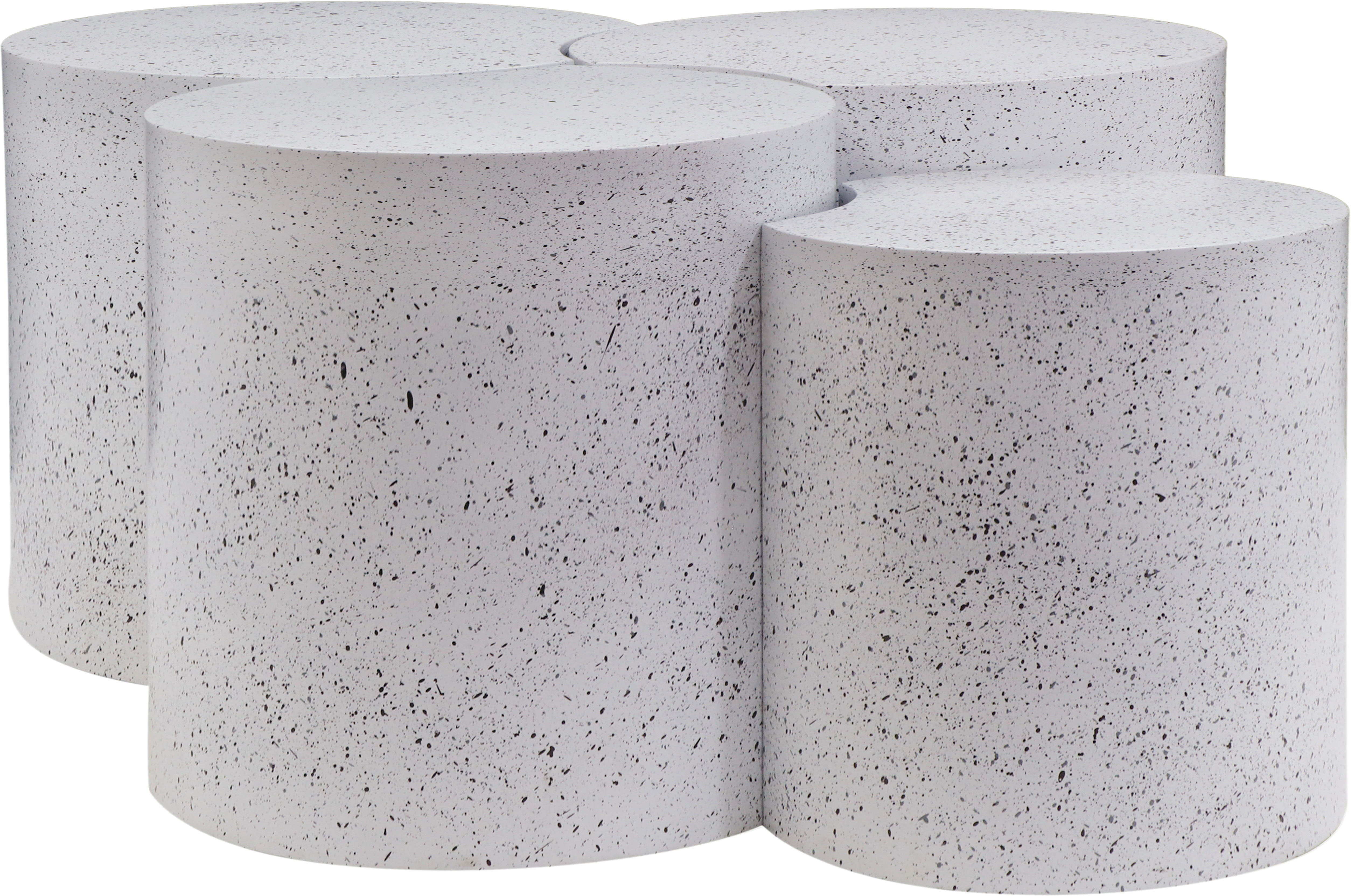 Dimple - 4 Piece Modular Coffee Table - White Terazzo