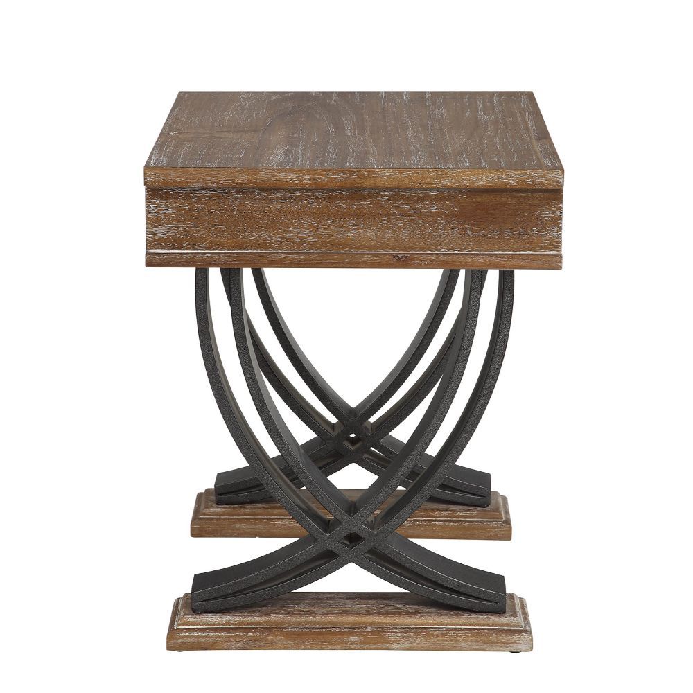 Pellio - End Table - Antique Oak & Black, light brown, view 5