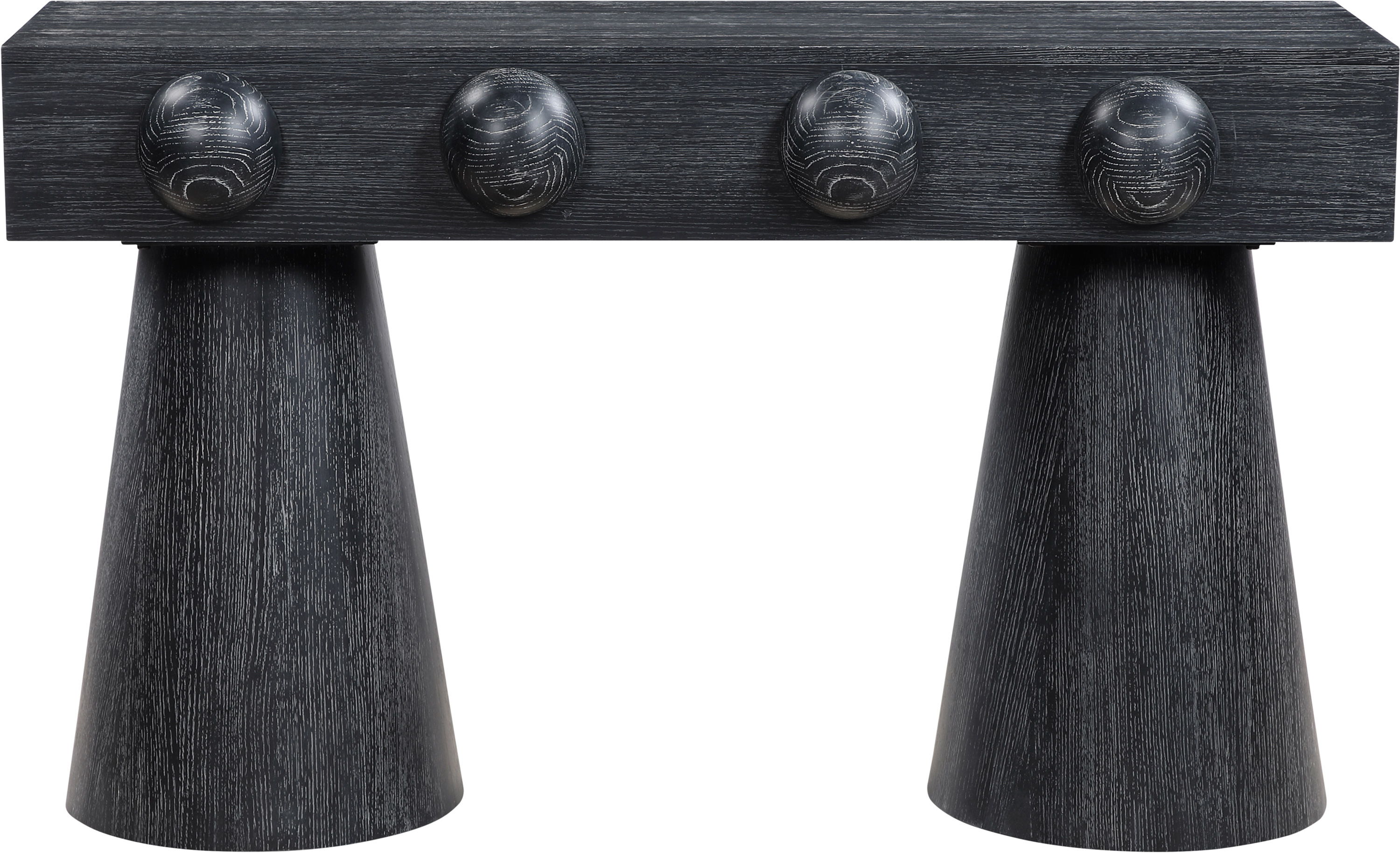 Bracciano - Oak Veneer Console Table - Black