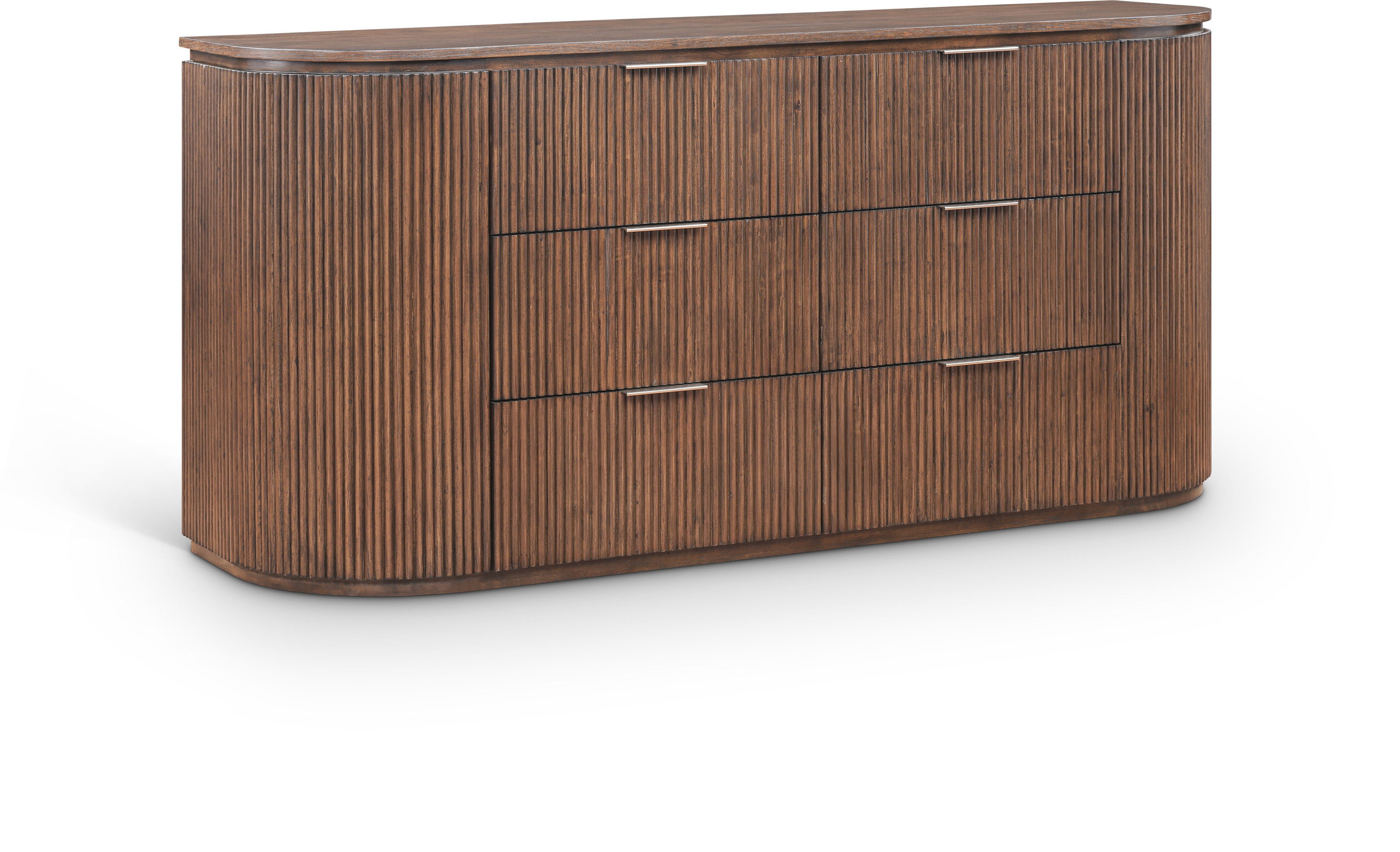 Astrid - Solid Wood And Oak Veneer Dresser - Brown