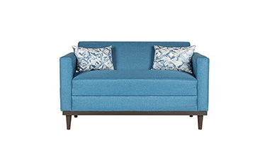 Aiden - Loveseat With 2 Pillows - Blue