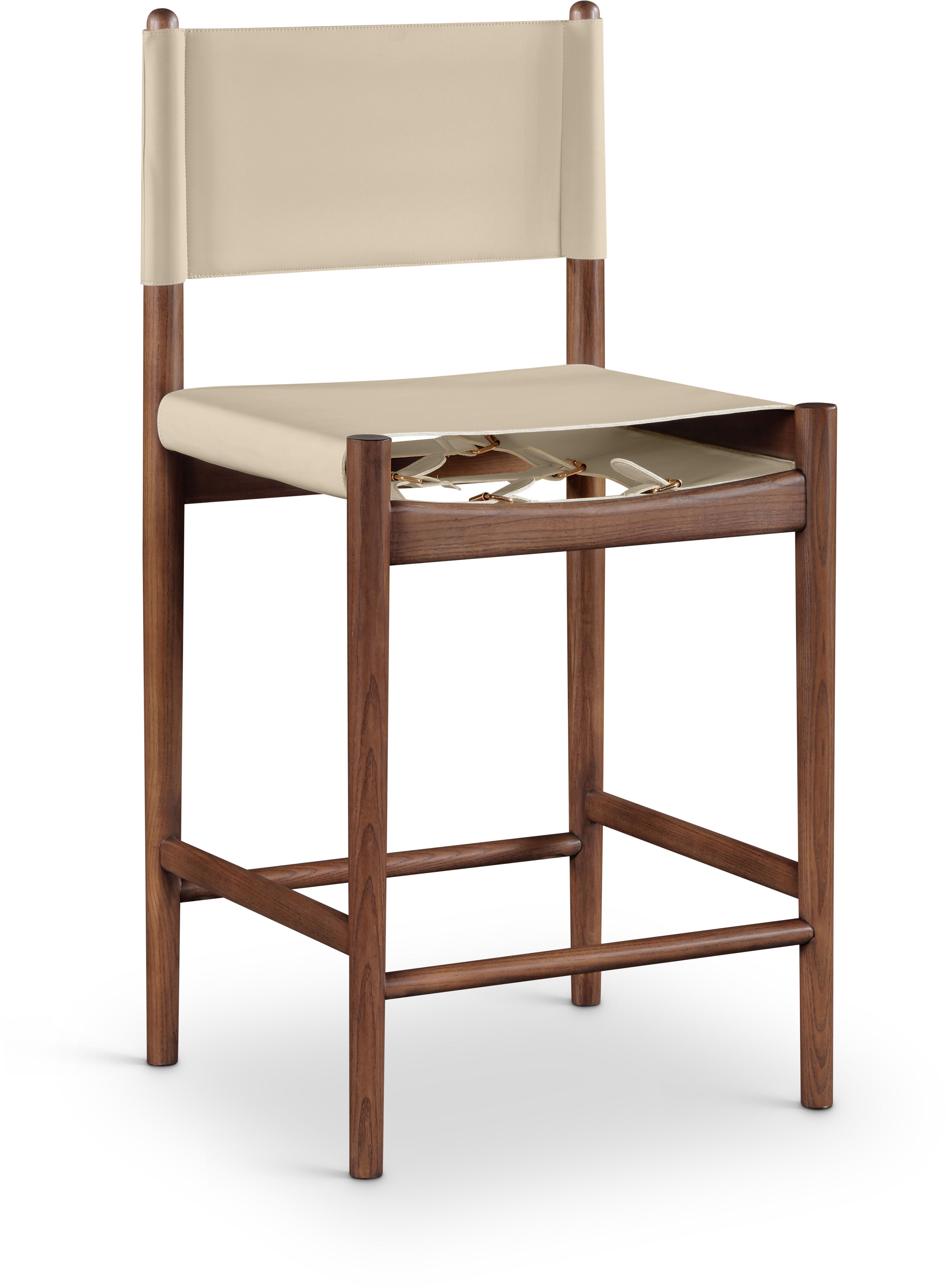 Rawlins - Vegan Leather Upholstered Counter Stool - Beige