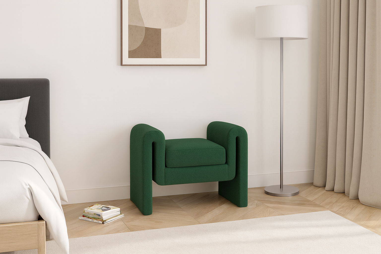 Stylus - Fabric Bench - Green