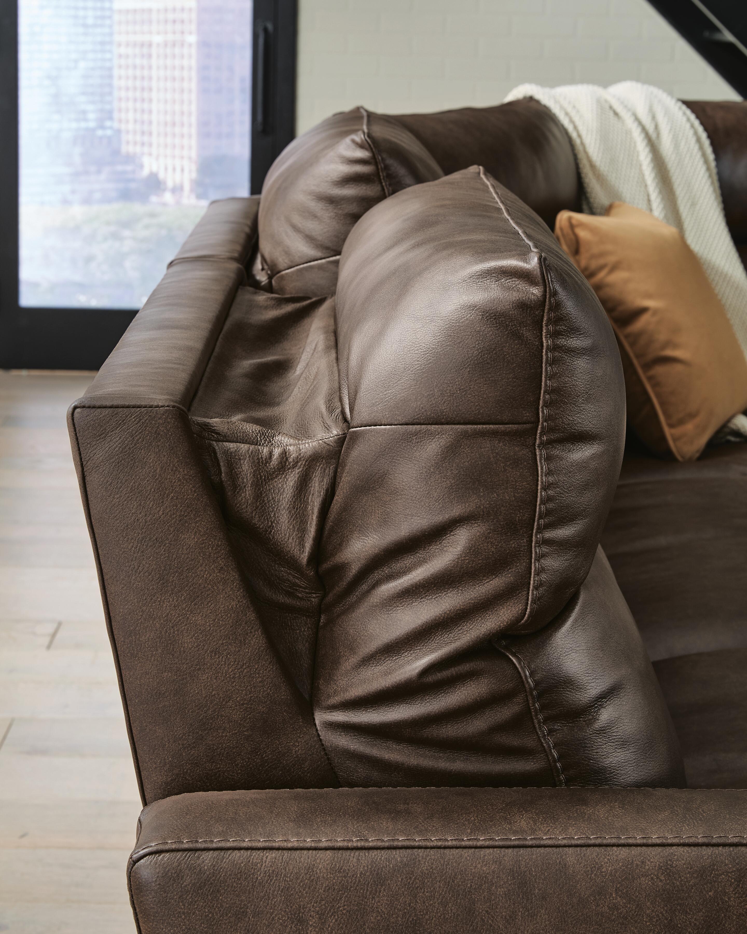 Ashley Furniture ModZ - 5-Piece Power Reclining Sectional With 2 Armless Chairs - Chocolate - Image 5