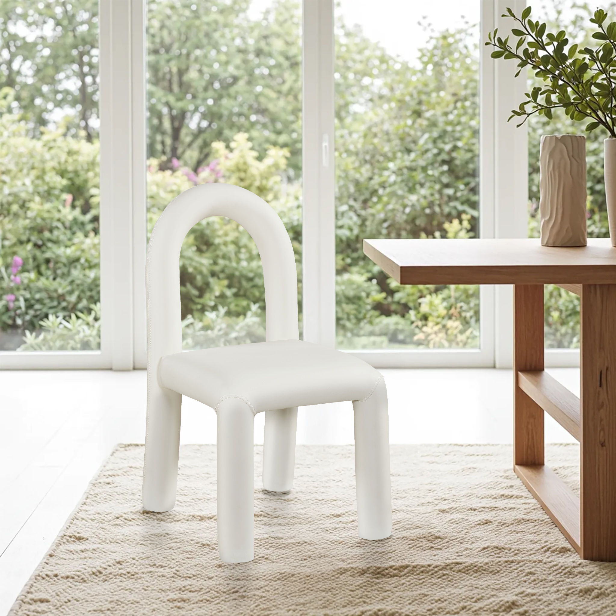 Amari - Faux Leather Dining Chair (Set of 2) - Cream
