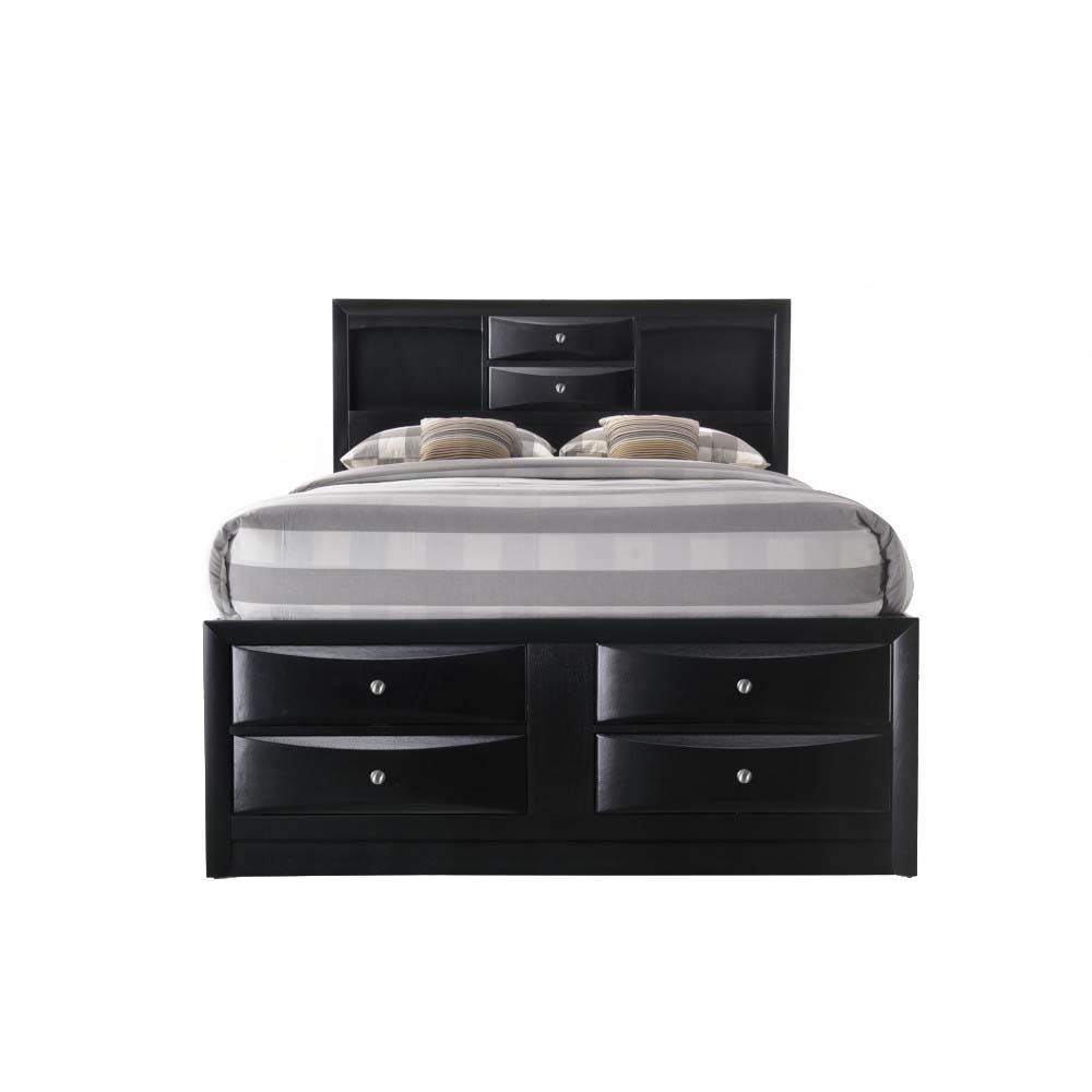 Ireland - Queen Bed With Storage - Black, black, view 8