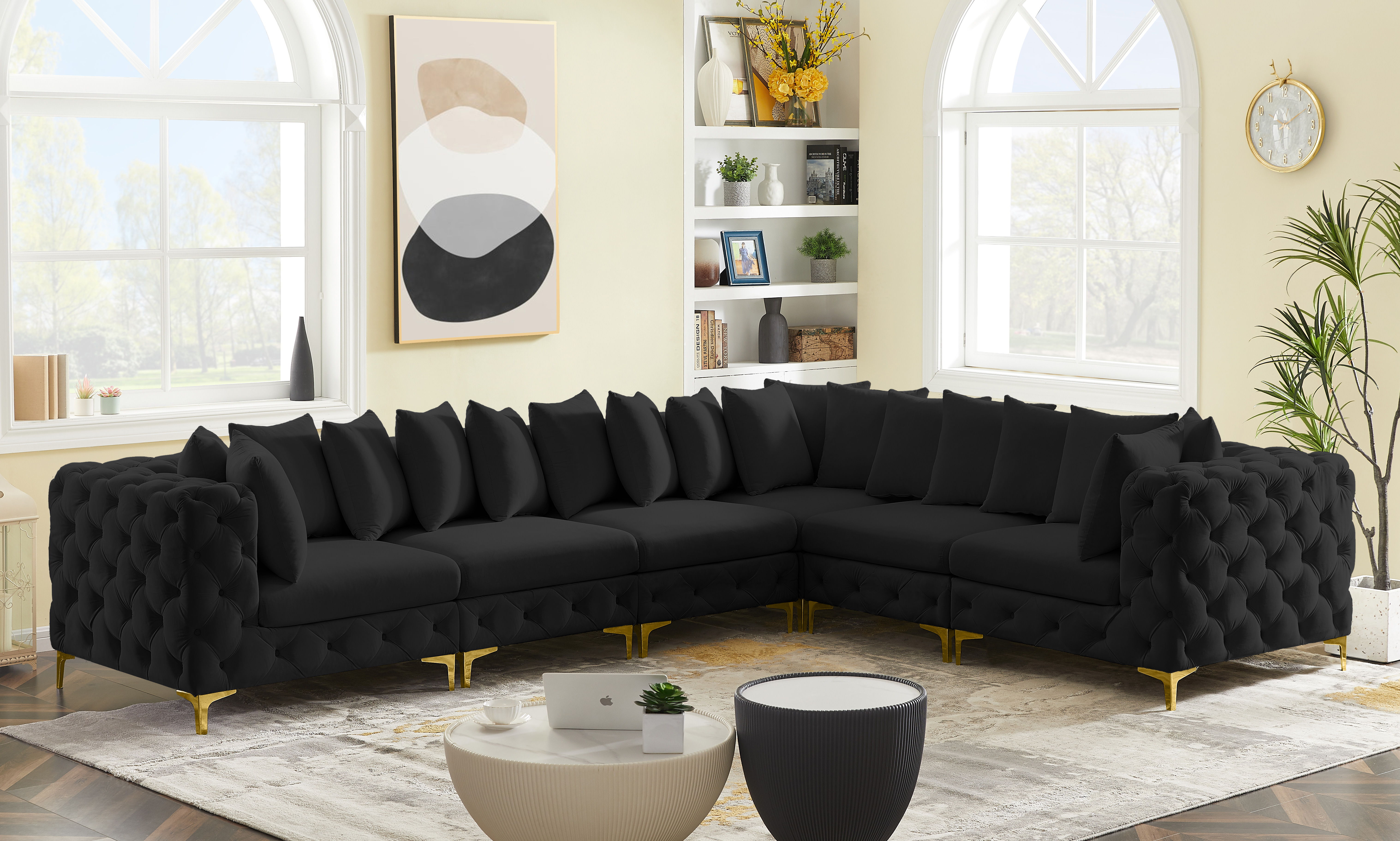 Tremblay - 6 Piece Modular Corner Sectional - Black