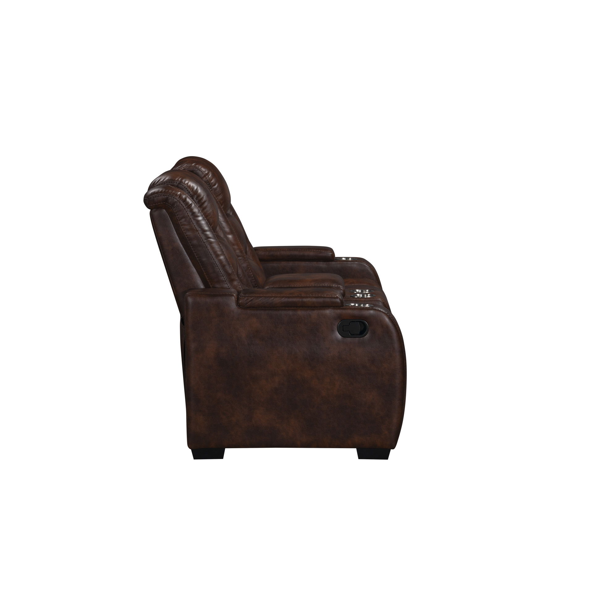 Chester - Reclining Console Loveseat - Brown, dark brown, view 8