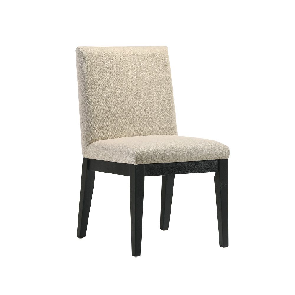 Froja - Side Chair (Set of 2) - Beige Fabric & Black, beige, view 8