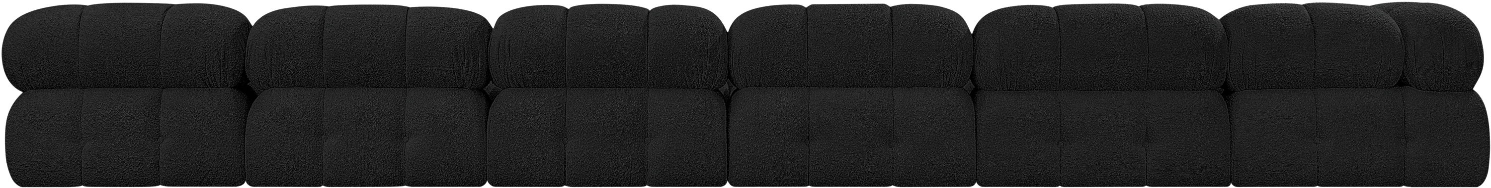 Ames - 7 Piece Modular L-Shaped Sectional - Black