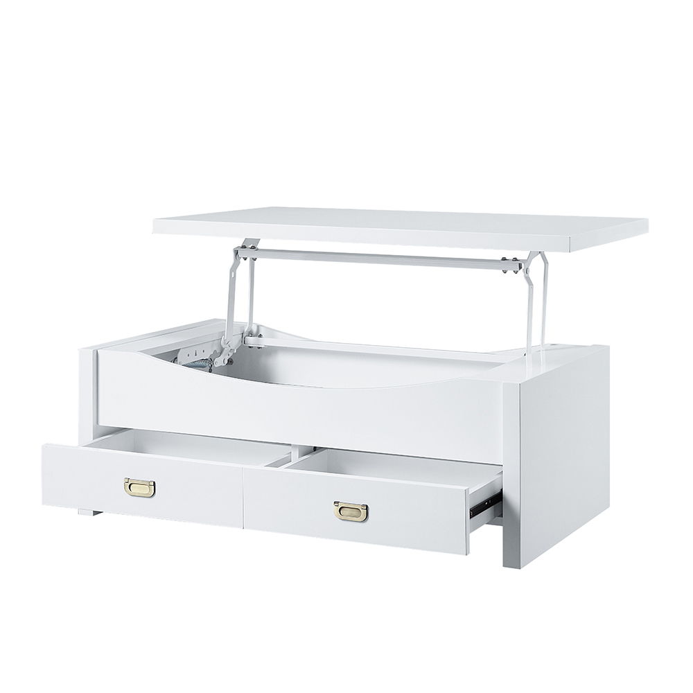 Ramiel - Coffee Table With Lift Top - High Gloss White, white, view 5