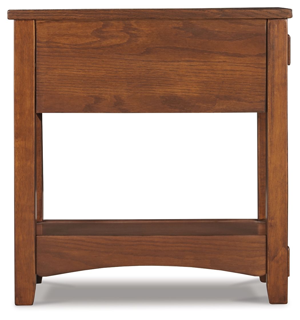 Ashley Furniture Breegin - Chair Side End Table - 1 Drawer - Brown - Image 5