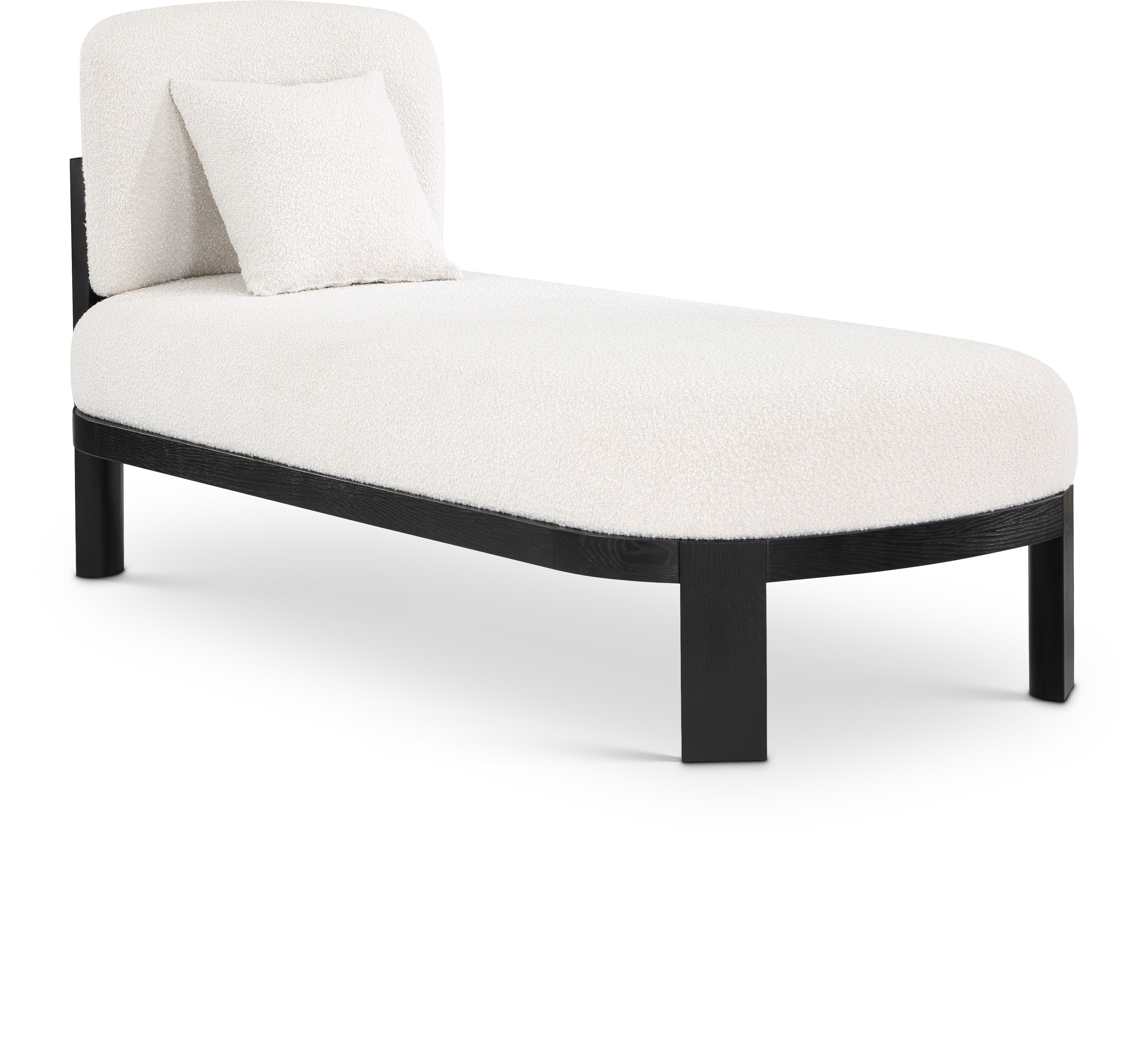 Maybourne - Chaise / Bench With Black Frame - Cream