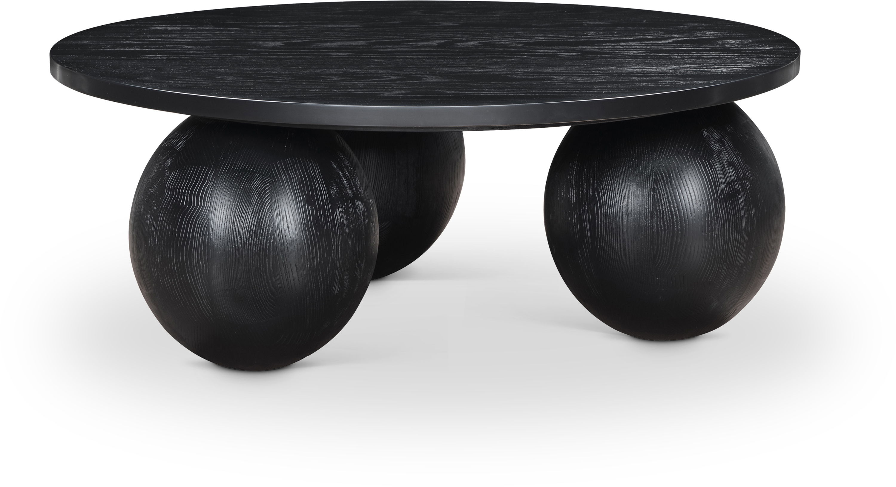 Fitch - Wood Oak Veneer Coffee Table - Black