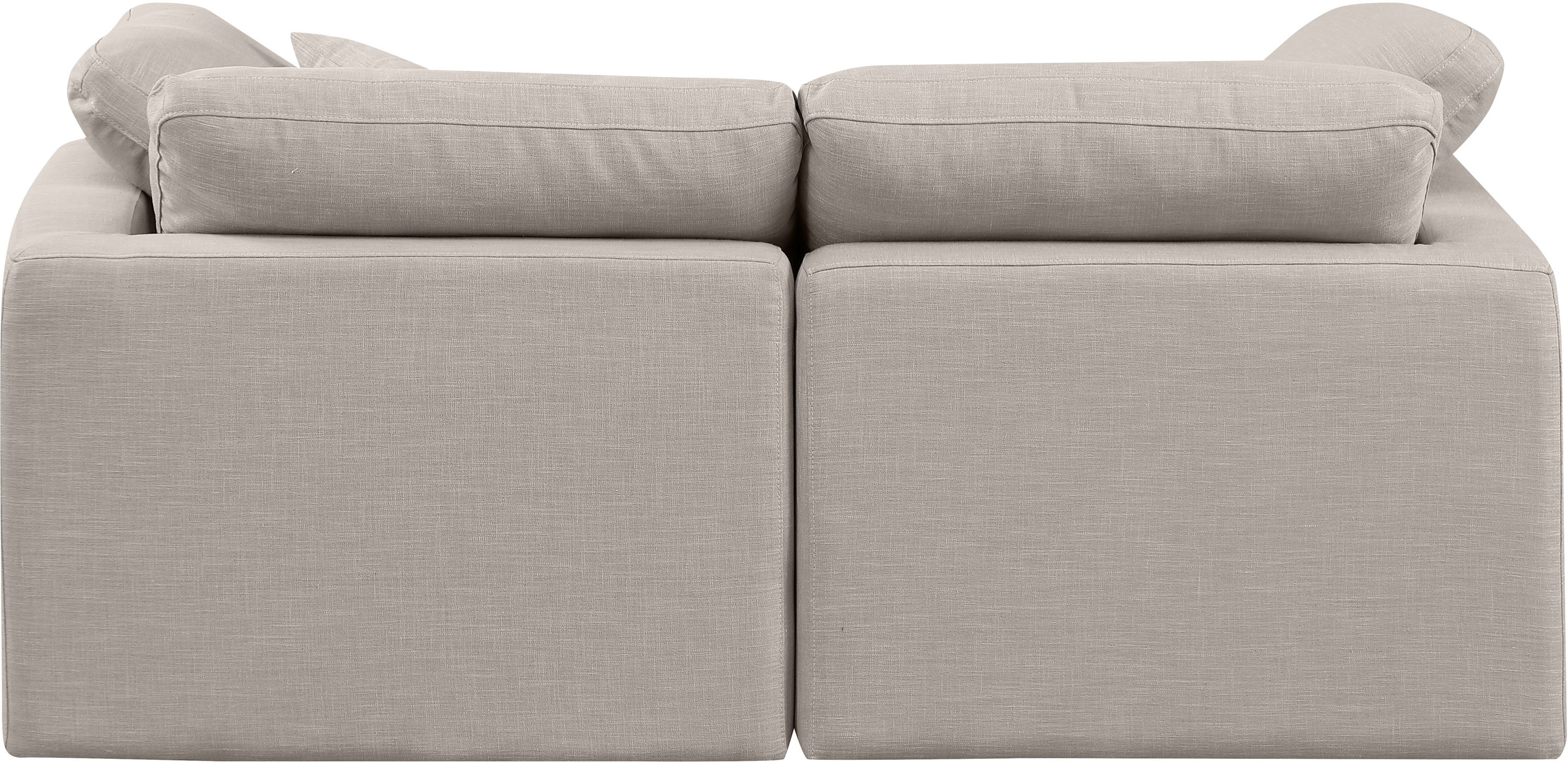 Indulge - Linen 2 Piece Modular Sofa - Ivory