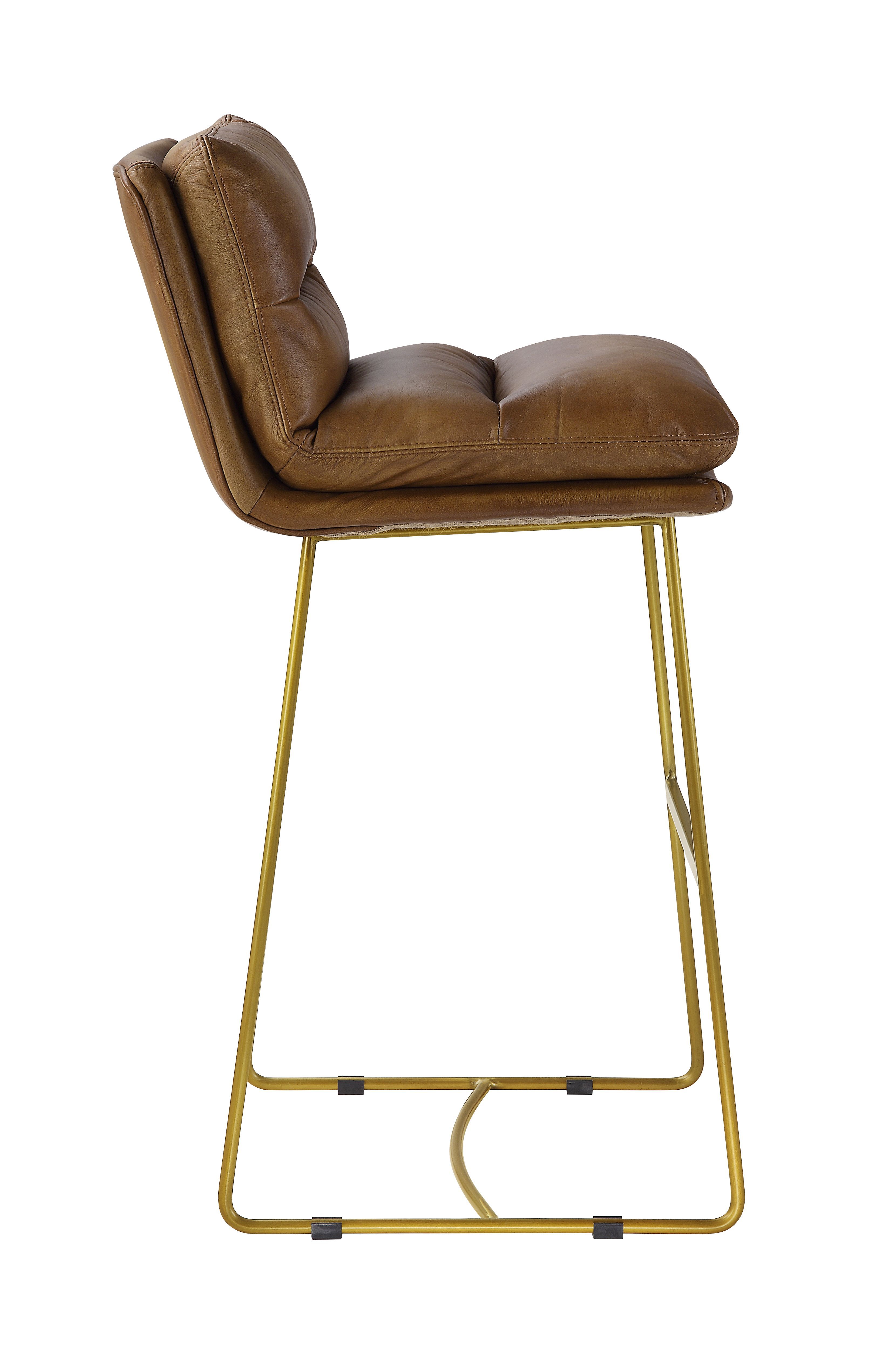 Alsey - Bar Chair - Saddle Brown Top Grain Leather, dark brown, view 7