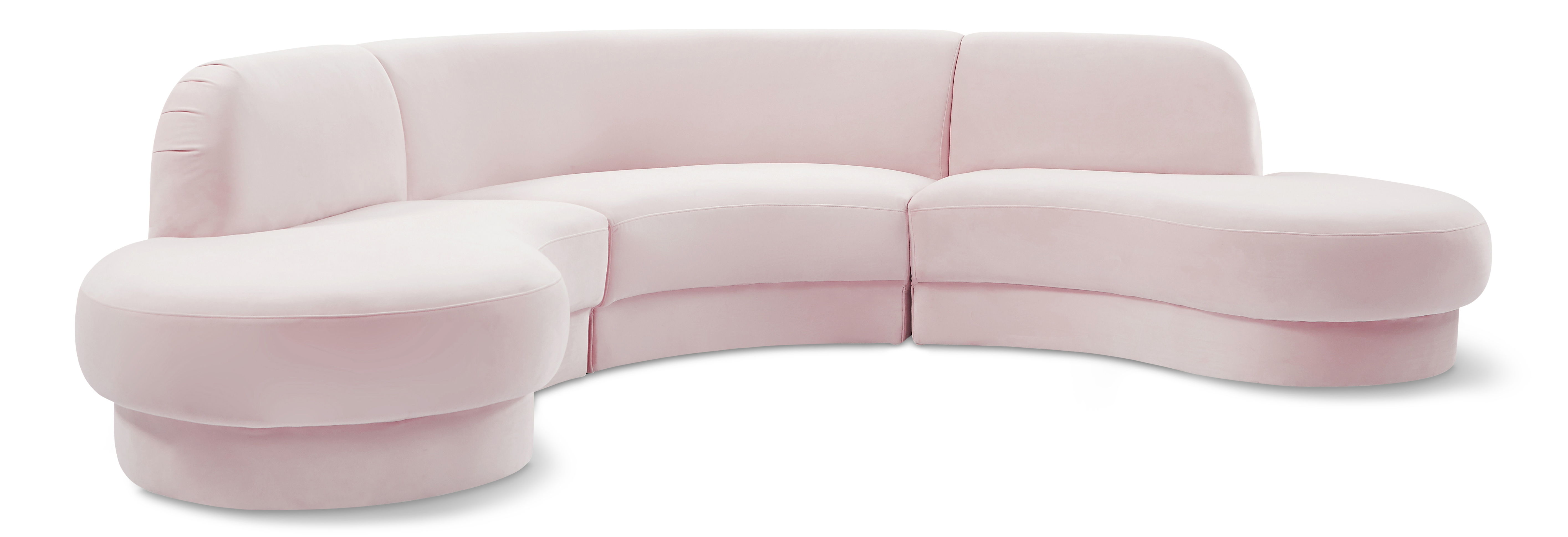 Rosa - 3 Piece Sectional - Pink