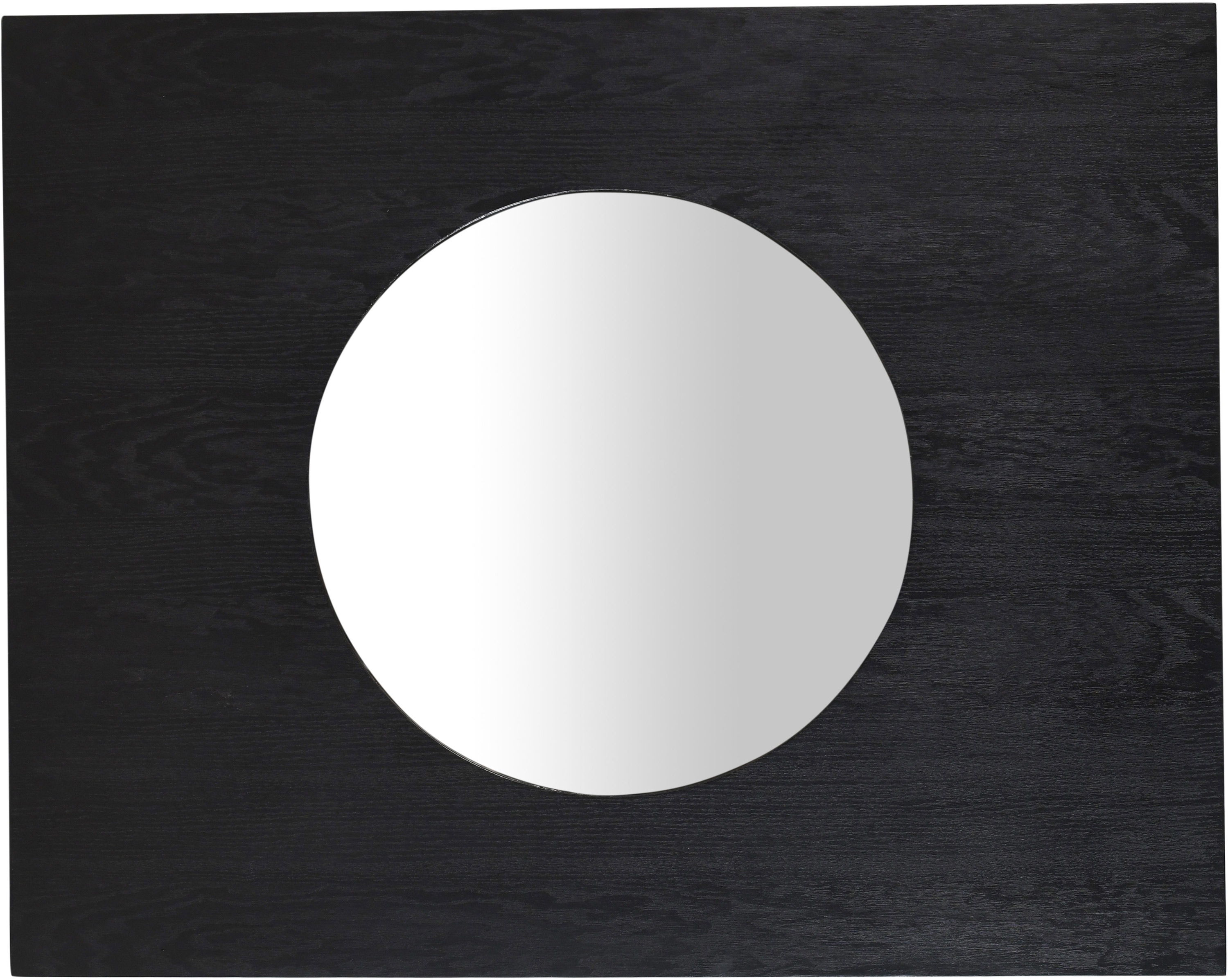 Optic - Oak Wood Frame Mirror - Black
