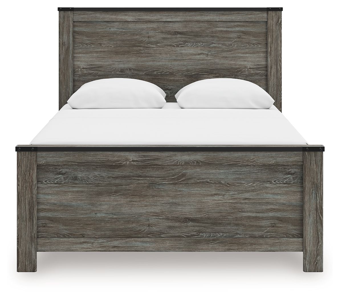 Ashley Furniture Frandern - Queen Panel Bed - Black / Gray - Image 5