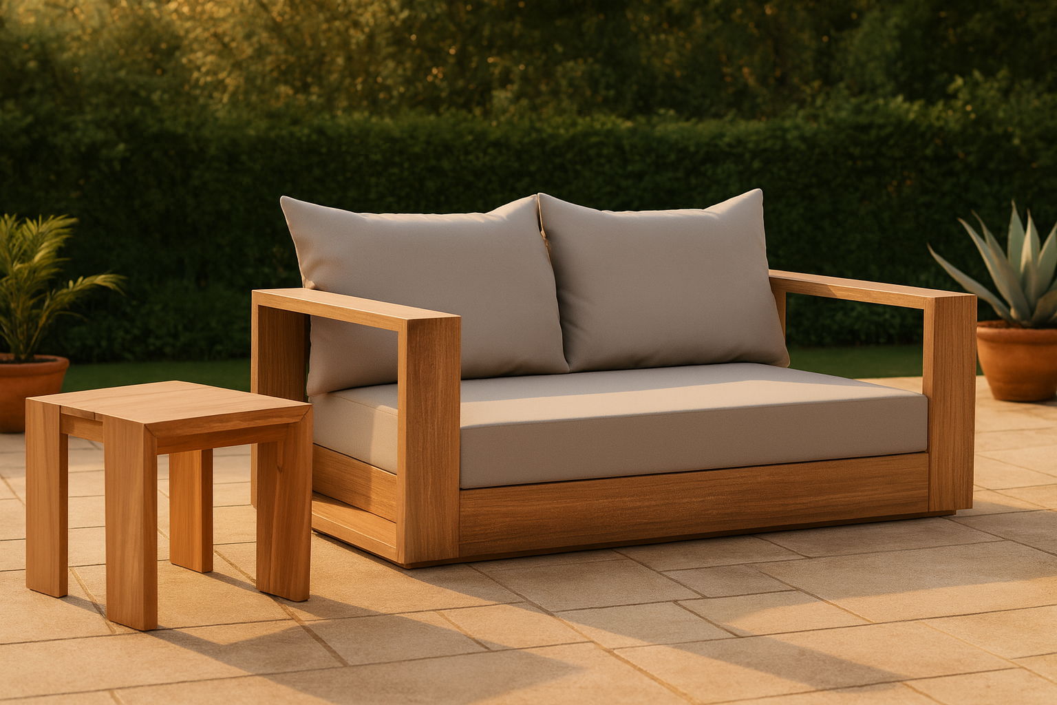 Tulum - Water Resistant Outdoor Loveseat - Gray