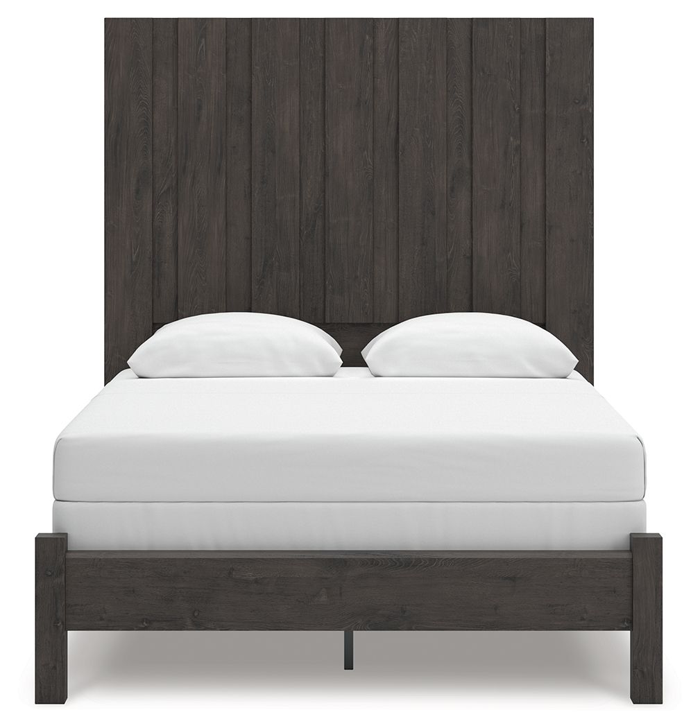 Ashley Furniture Fraluna - Queen Panel Bed - Charcoal - Image 4