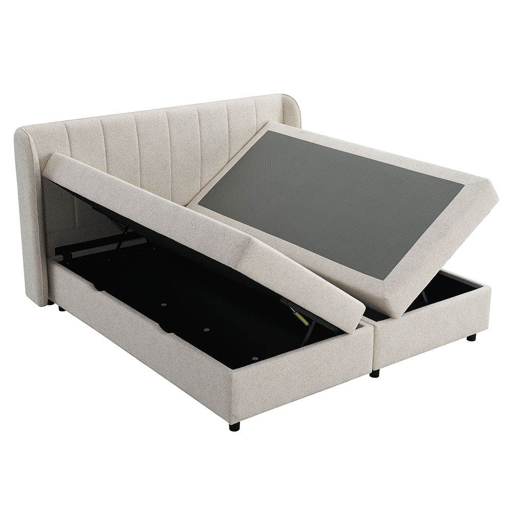 Adonia - Queen Bed With Storage - Beige, beige, view 7