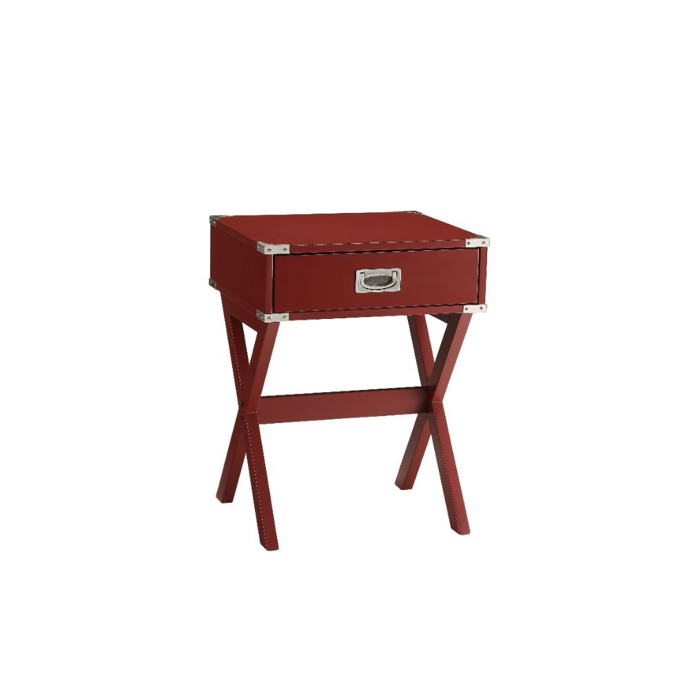 Babs - Accent Table - Red, red