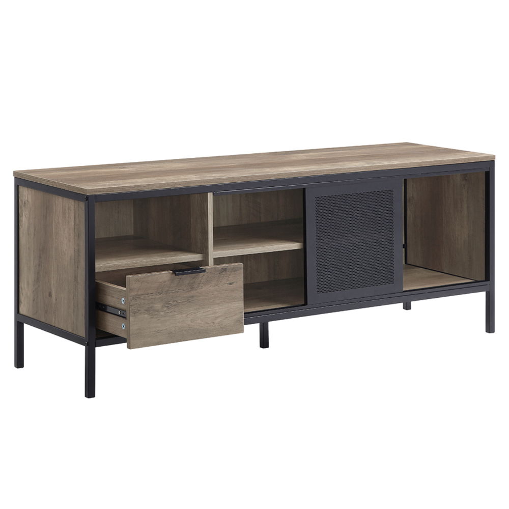 Nantan - 21" TV Stand - Rustic Oak & Black, black, view 4