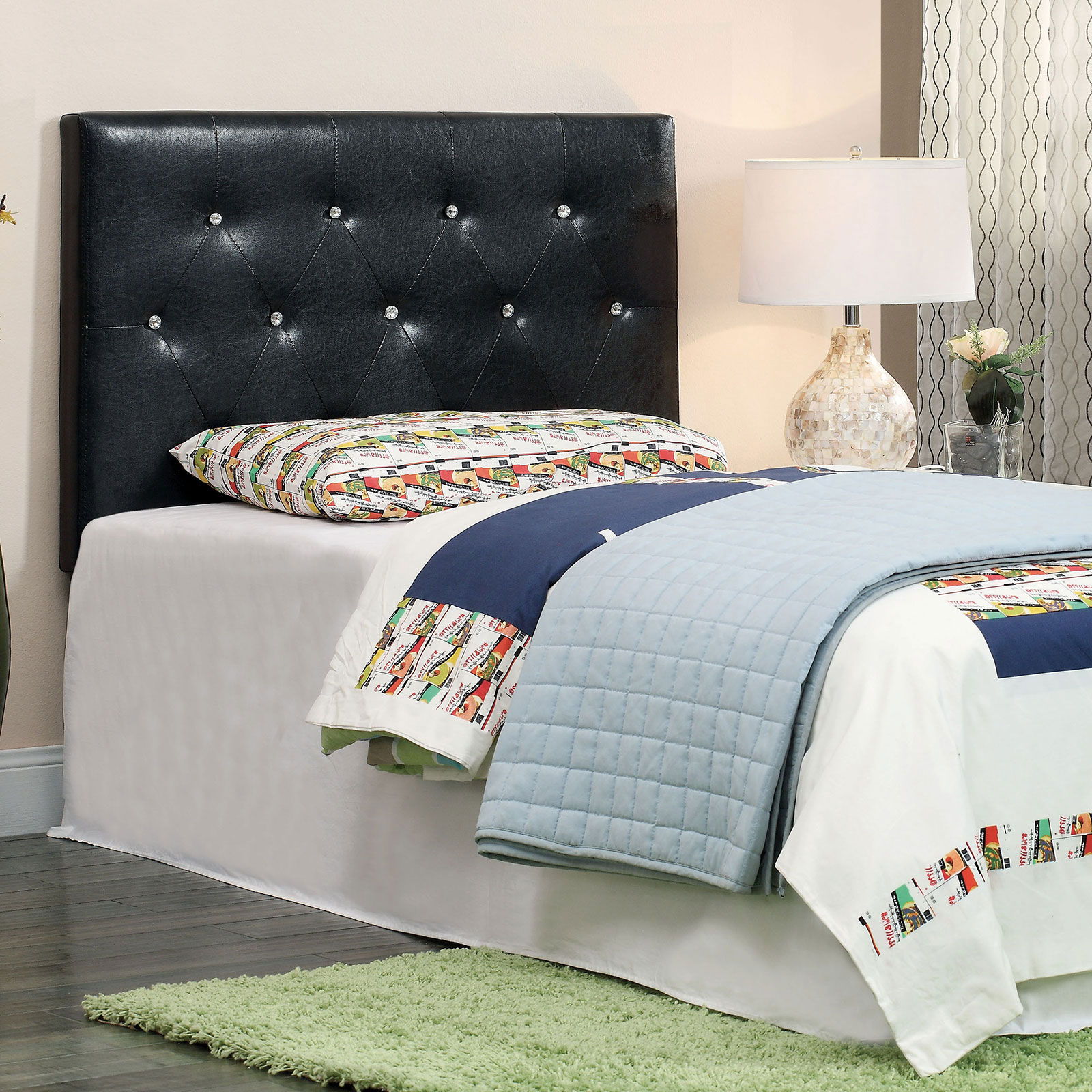 Velen Twin Headboard Black New Lots Furniture Online Store