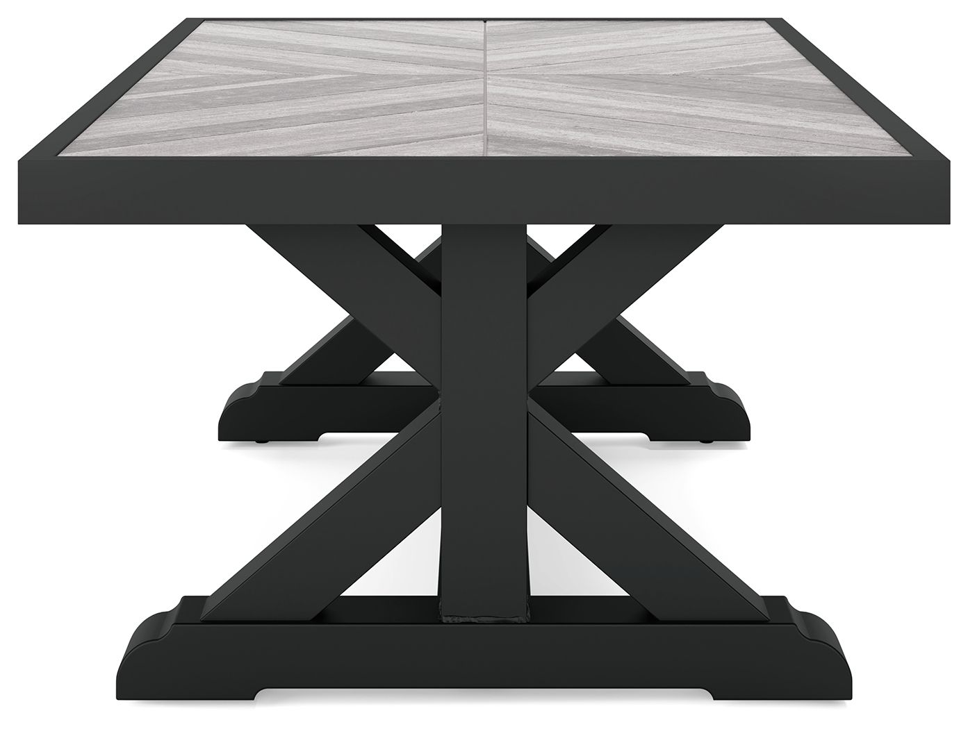 Ashley Furniture Beachcroft - Rectangular Cocktail Table - Black / Light Gray - Image 7