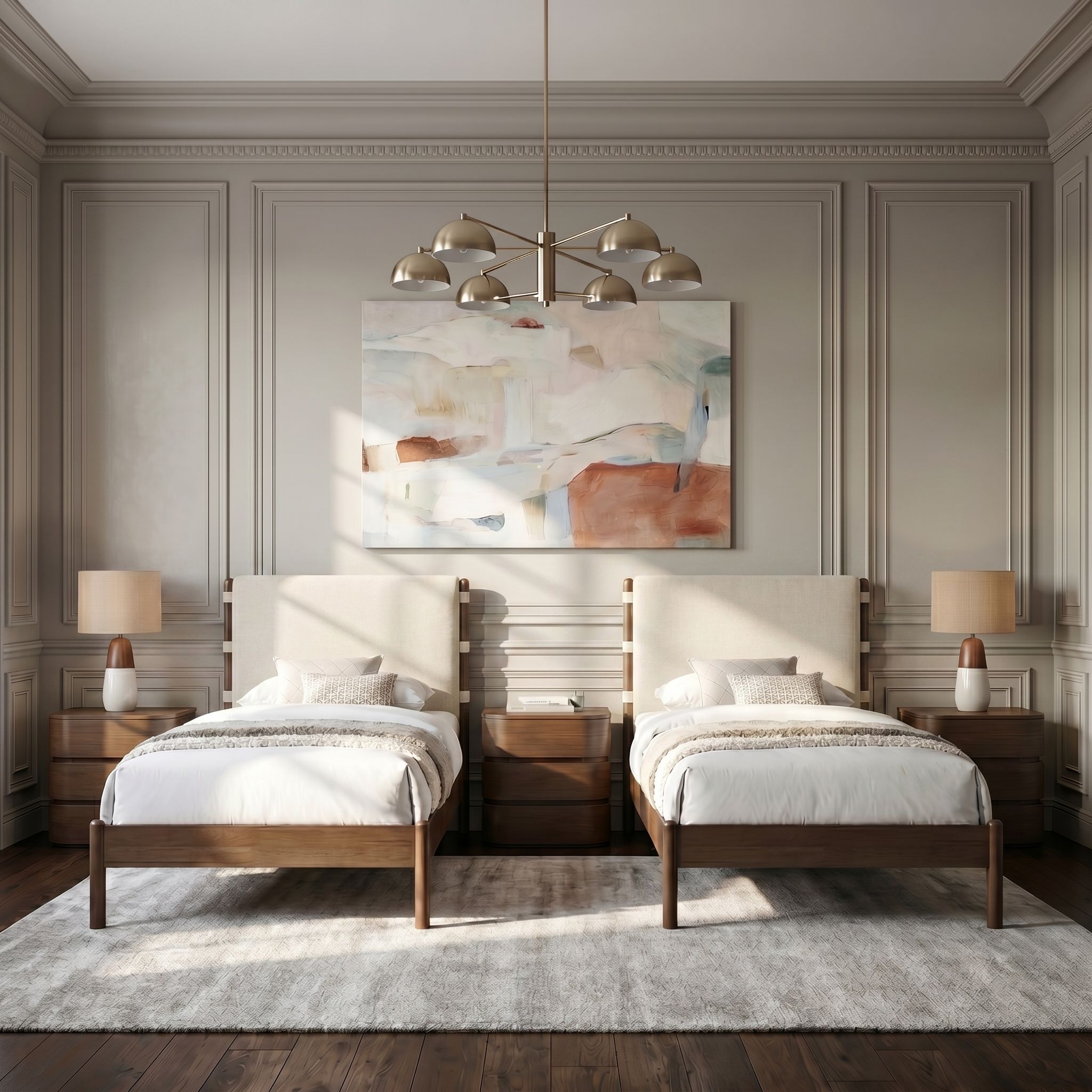 Arielle - Vegan Leather Upholstered Twin Bed - Cream